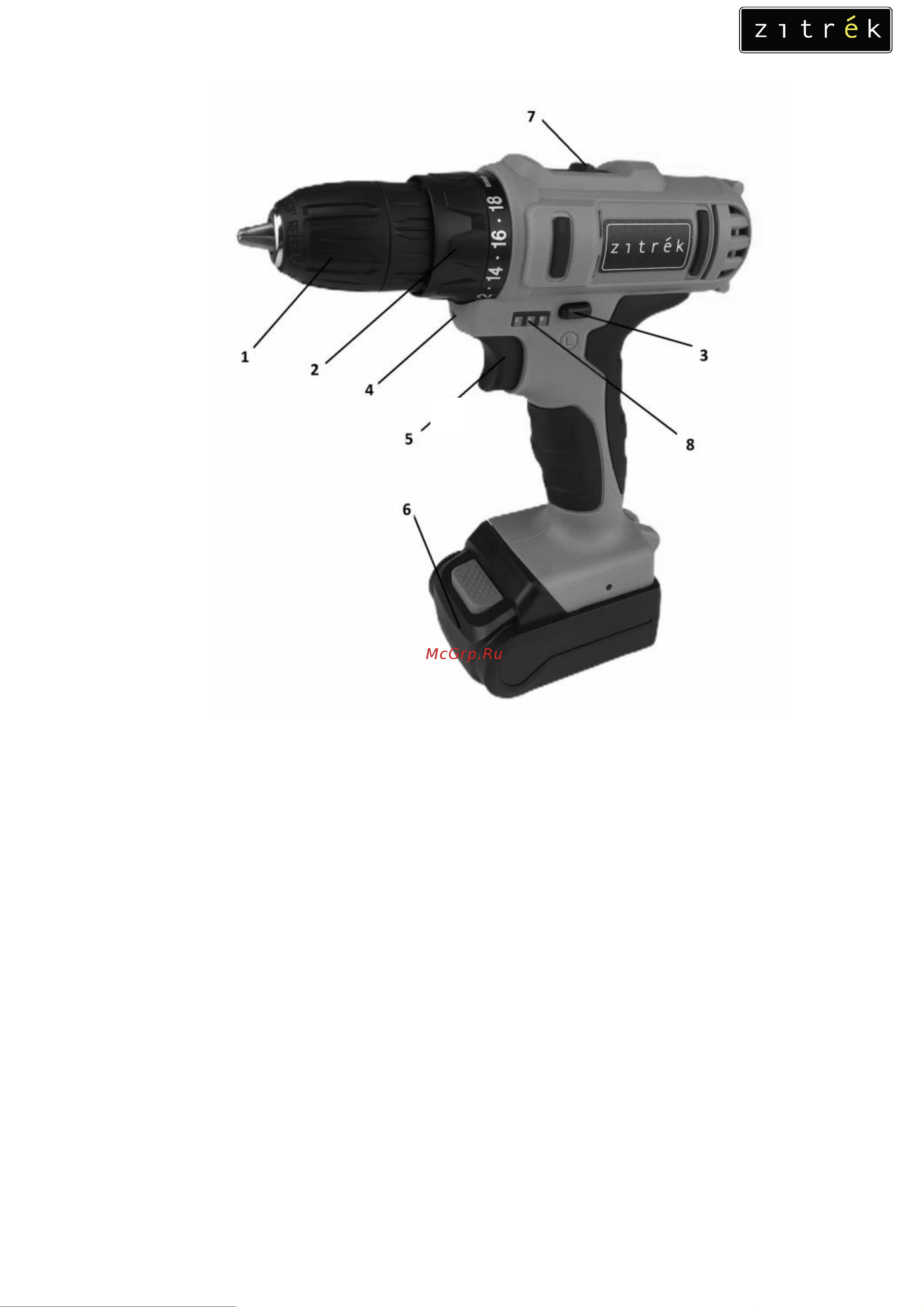 Zitrek Greenpower 12-Li (12В, Li-ion аккумулятор 2шт, ЗУ, кейс, бита) 063-4074 Инструкция по эксплуатации онлайн [5/18] 859954