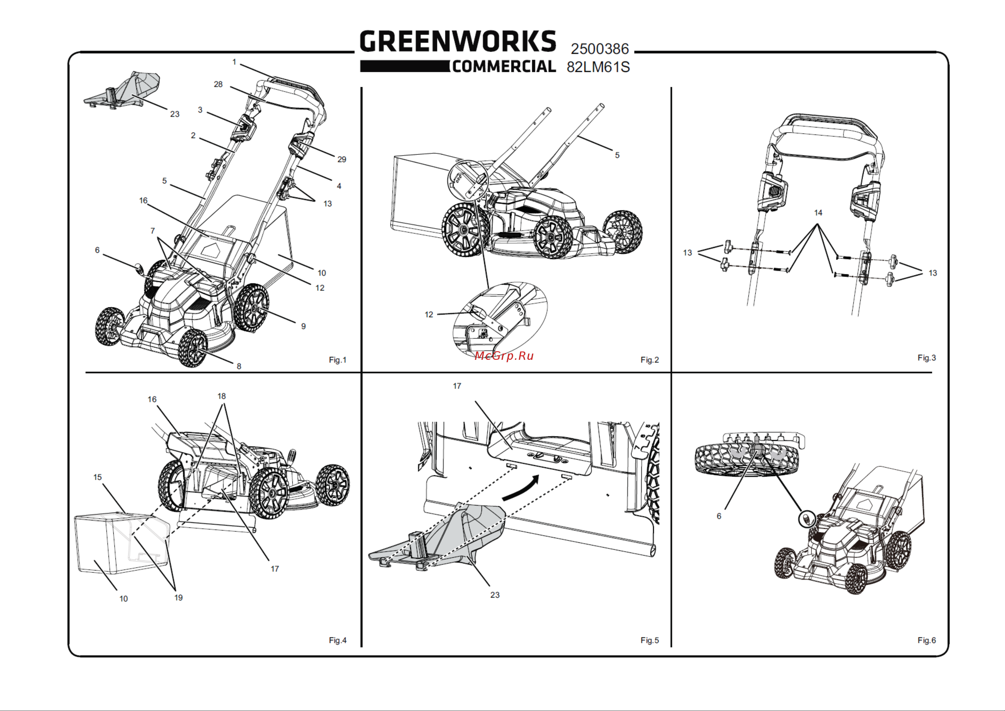 Greenworks GC82LM61S 82 В 2515607 Инструкция к GreenWorks GC82LM61S 2515607 онлайн [2/13] 860350