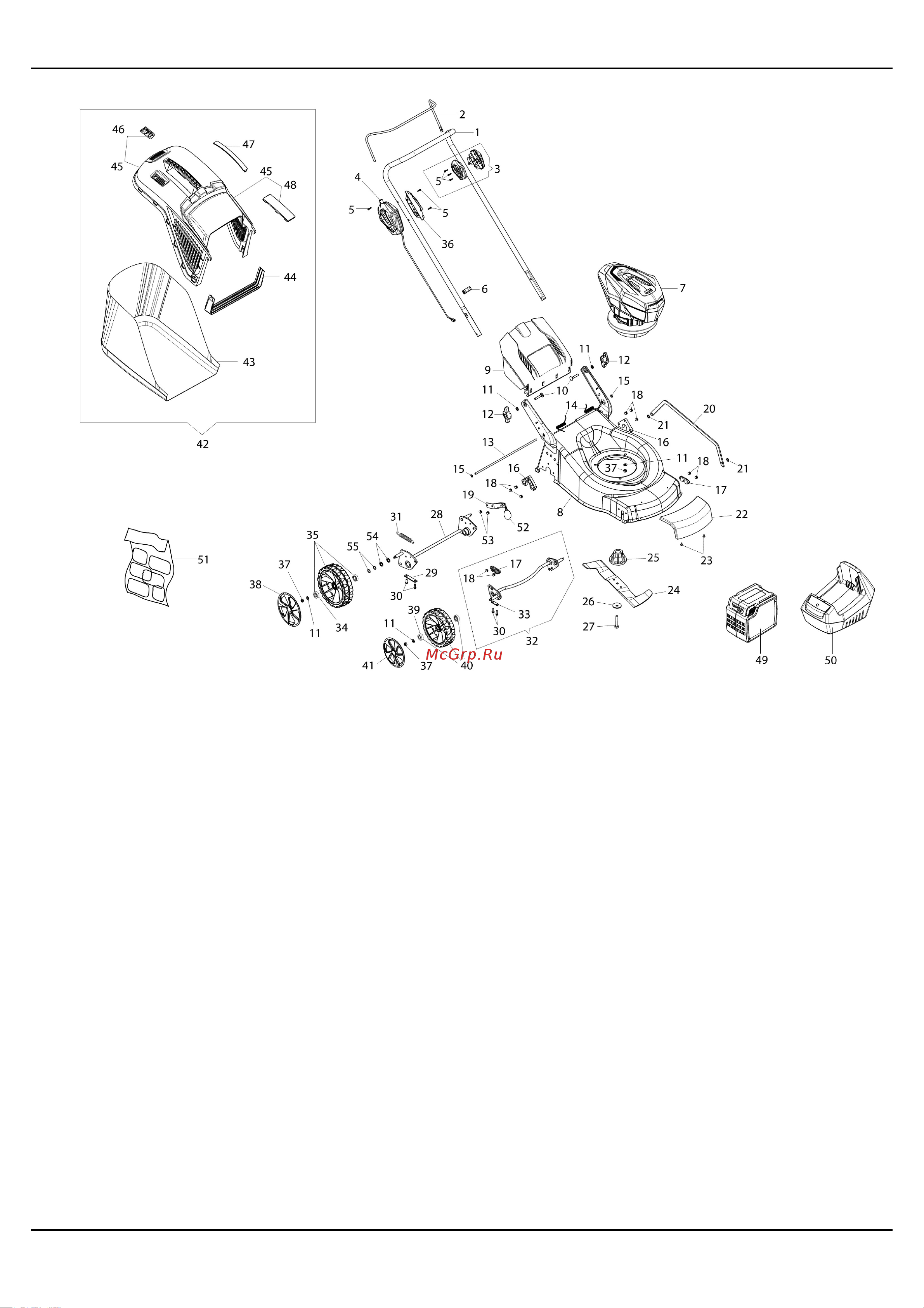 Oleo-Mac GI 44P 40 В 5409-9001 Деталировка онлайн [2/4] 860409