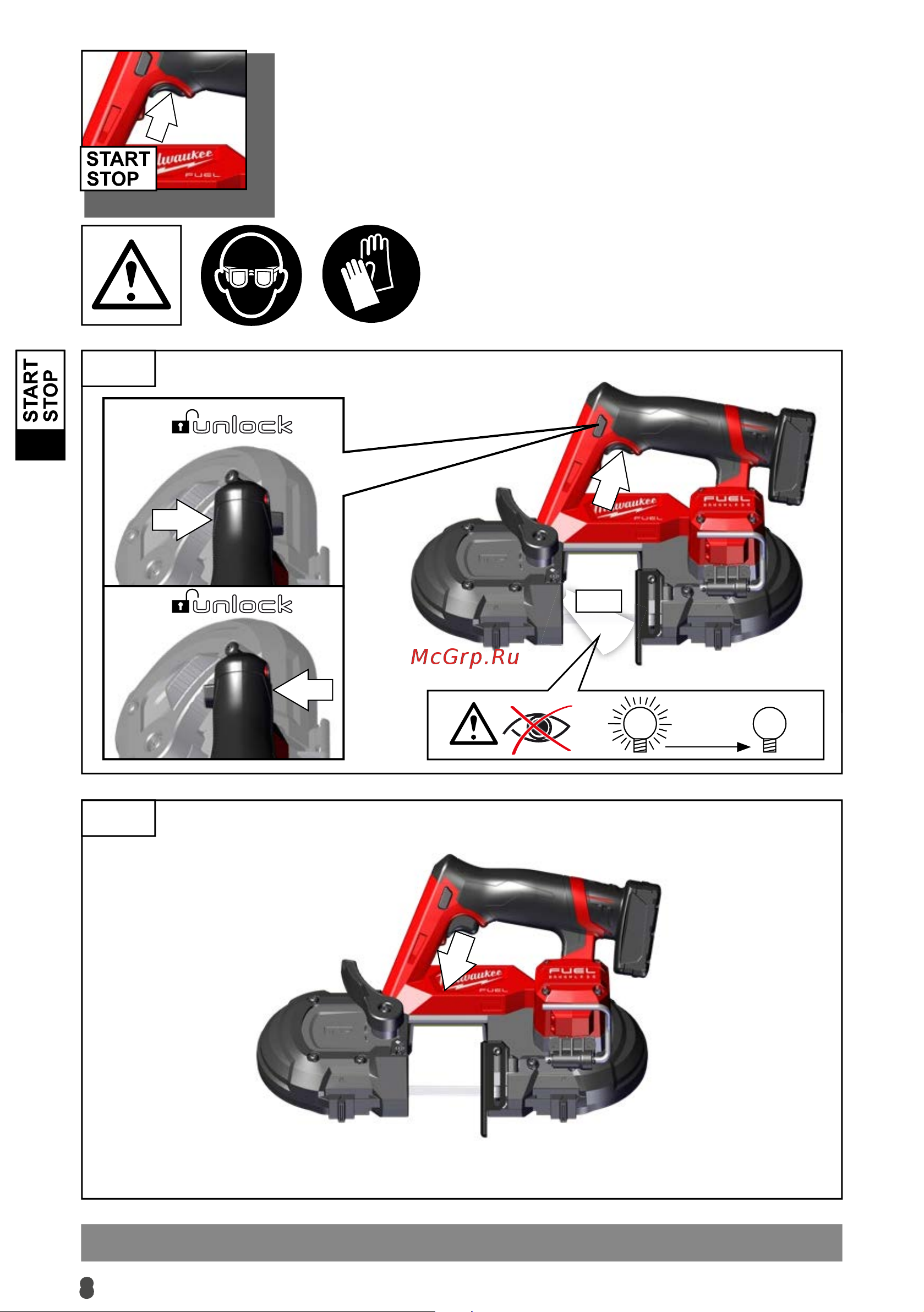 Milwaukee M12FBS64-402C FUEL 4933478441 Инструкция к товару онлайн [11/115] 860520