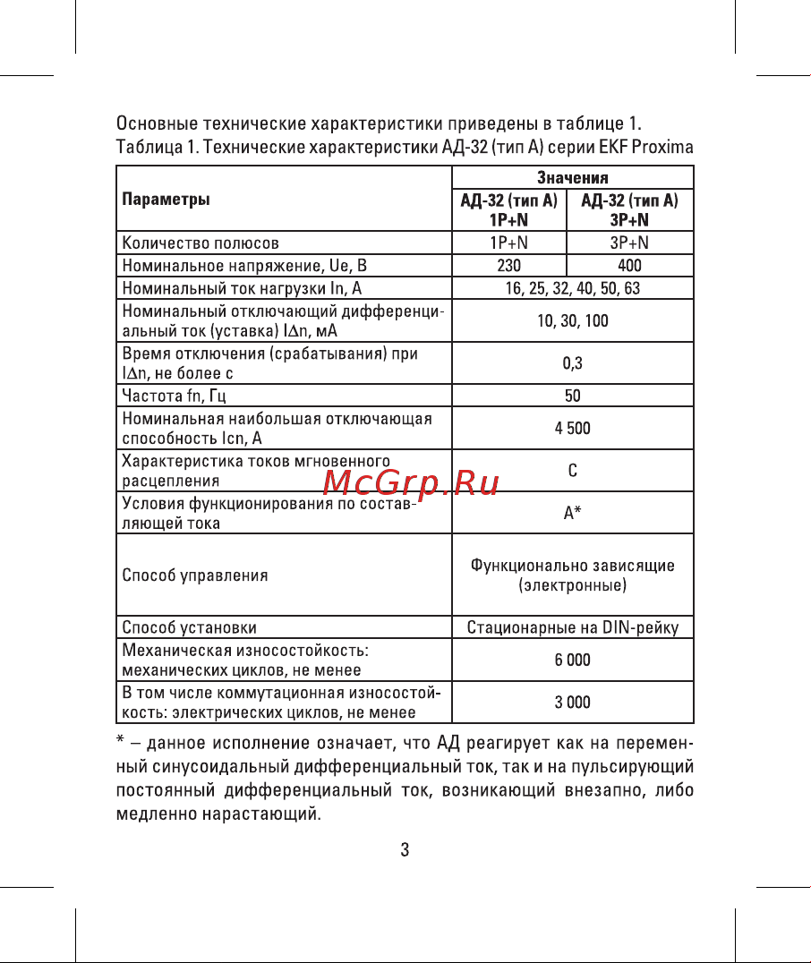 EKF PROxima АД-32, 1P+N, 25А/10мА DA32-25-10-a-pro Инструкция к товару онлайн [3/14] 860634