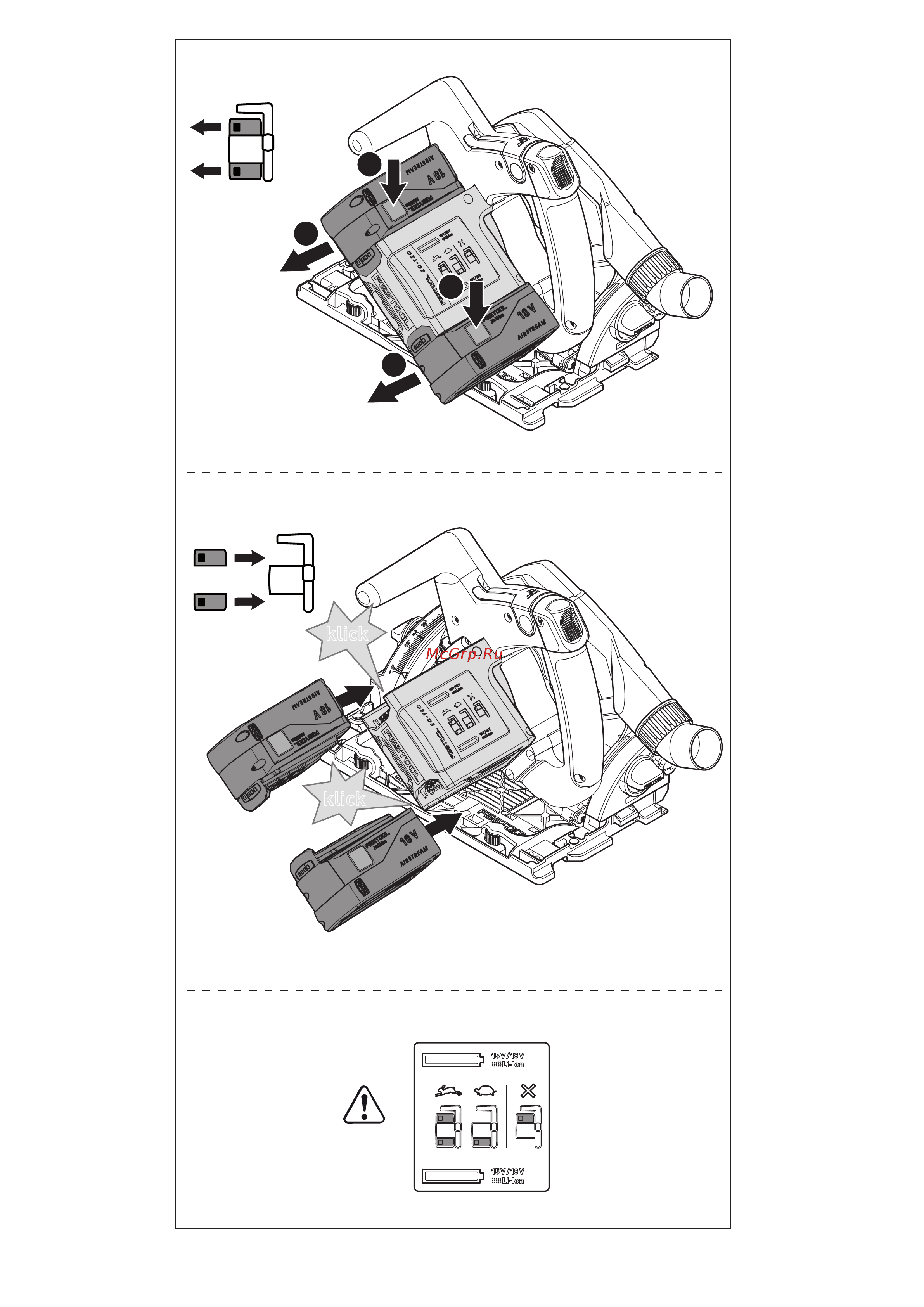 Festool TSC 55 Li 5,2 REBI-Set-FS 575745 Инструкция к товару онлайн [3/148] 861089