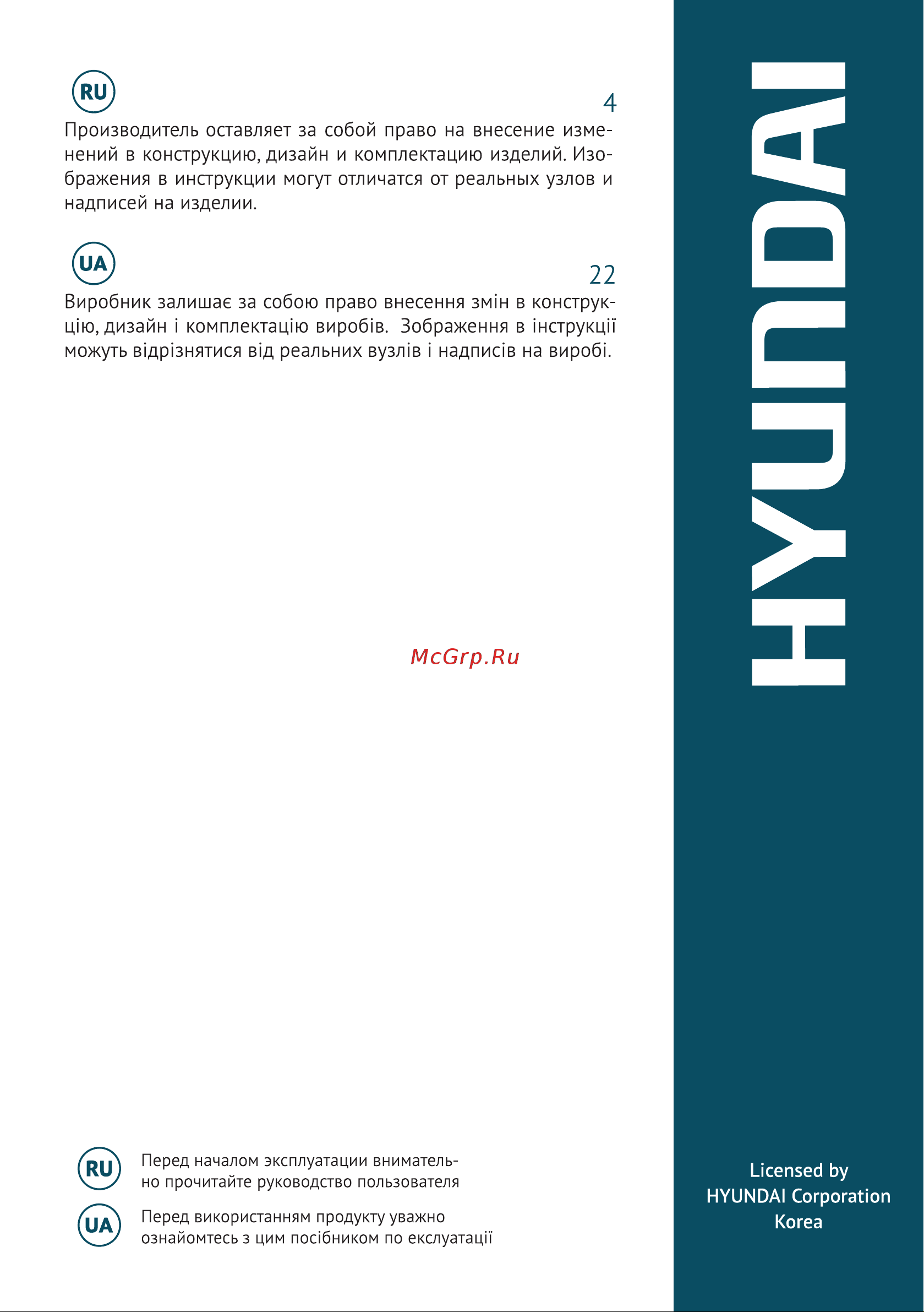 Hyundai DHY6000LE Инструкция к генератору Hyundai DHY6000LE онлайн [4/41] 861366