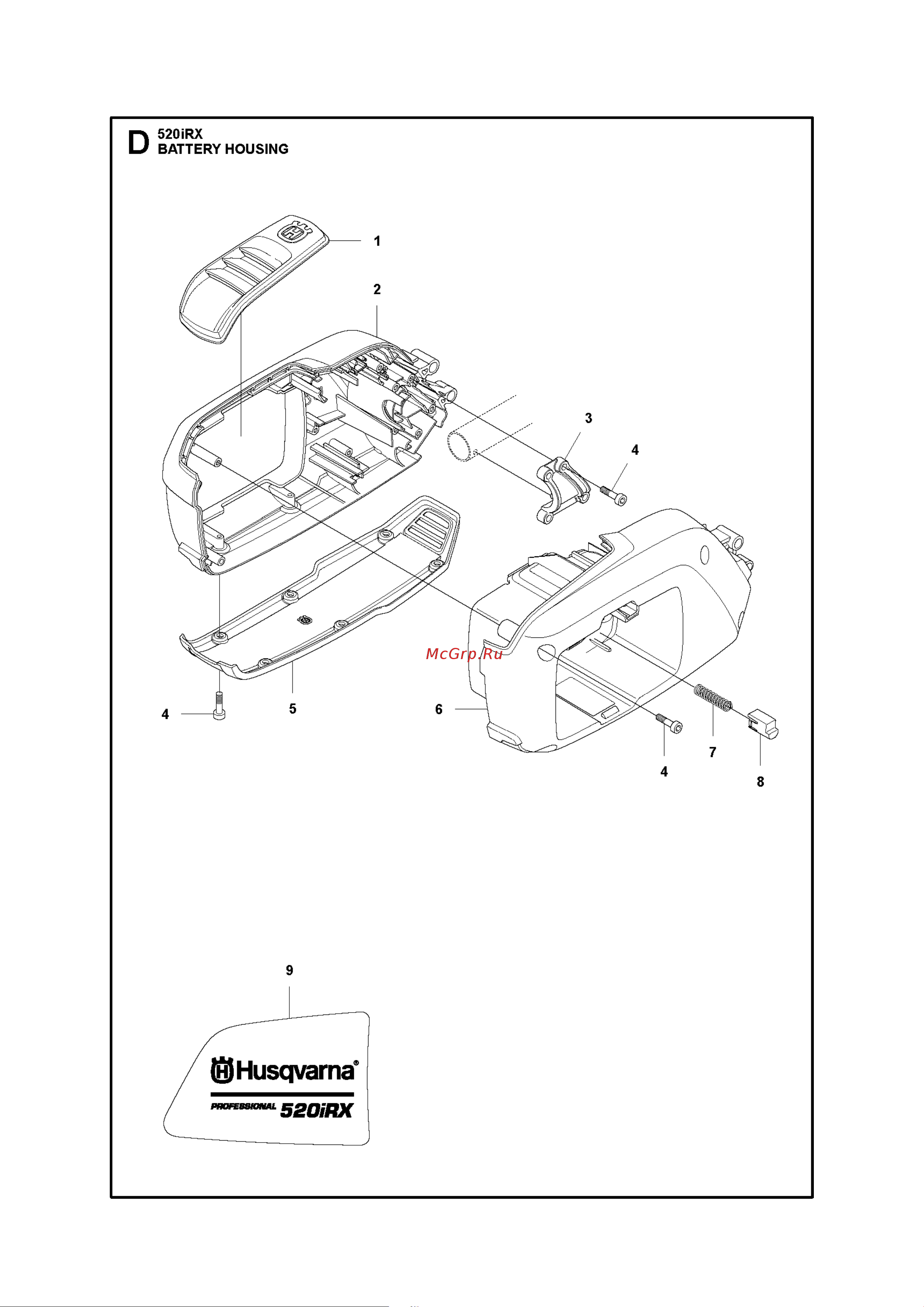 Husqvarna 520iRX 9679162-02 Каталог запасных частей онлайн [8/15] 861397