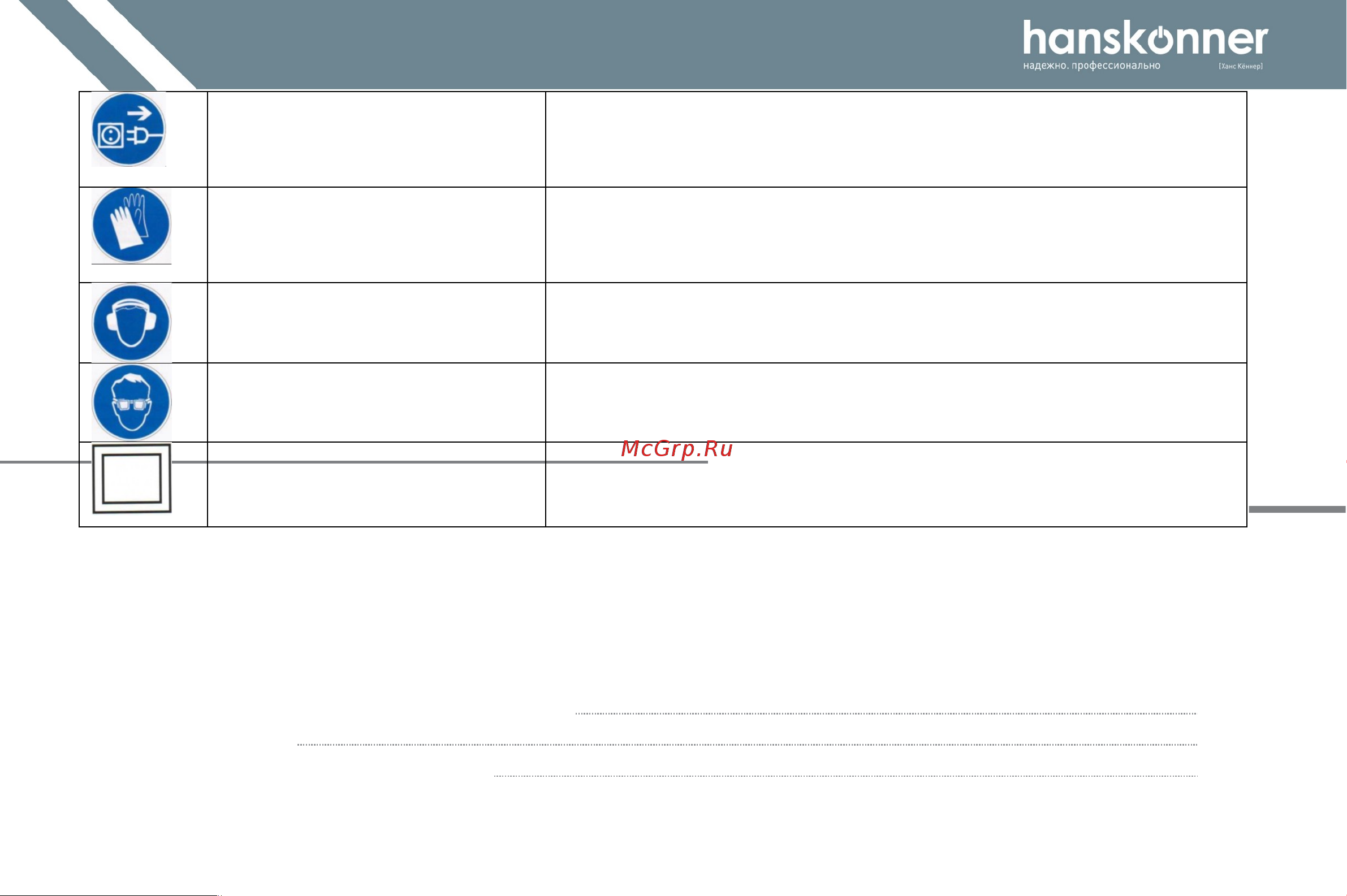 Hanskonner HAG18125BL Инструкция к товару онлайн [12/31] 861597