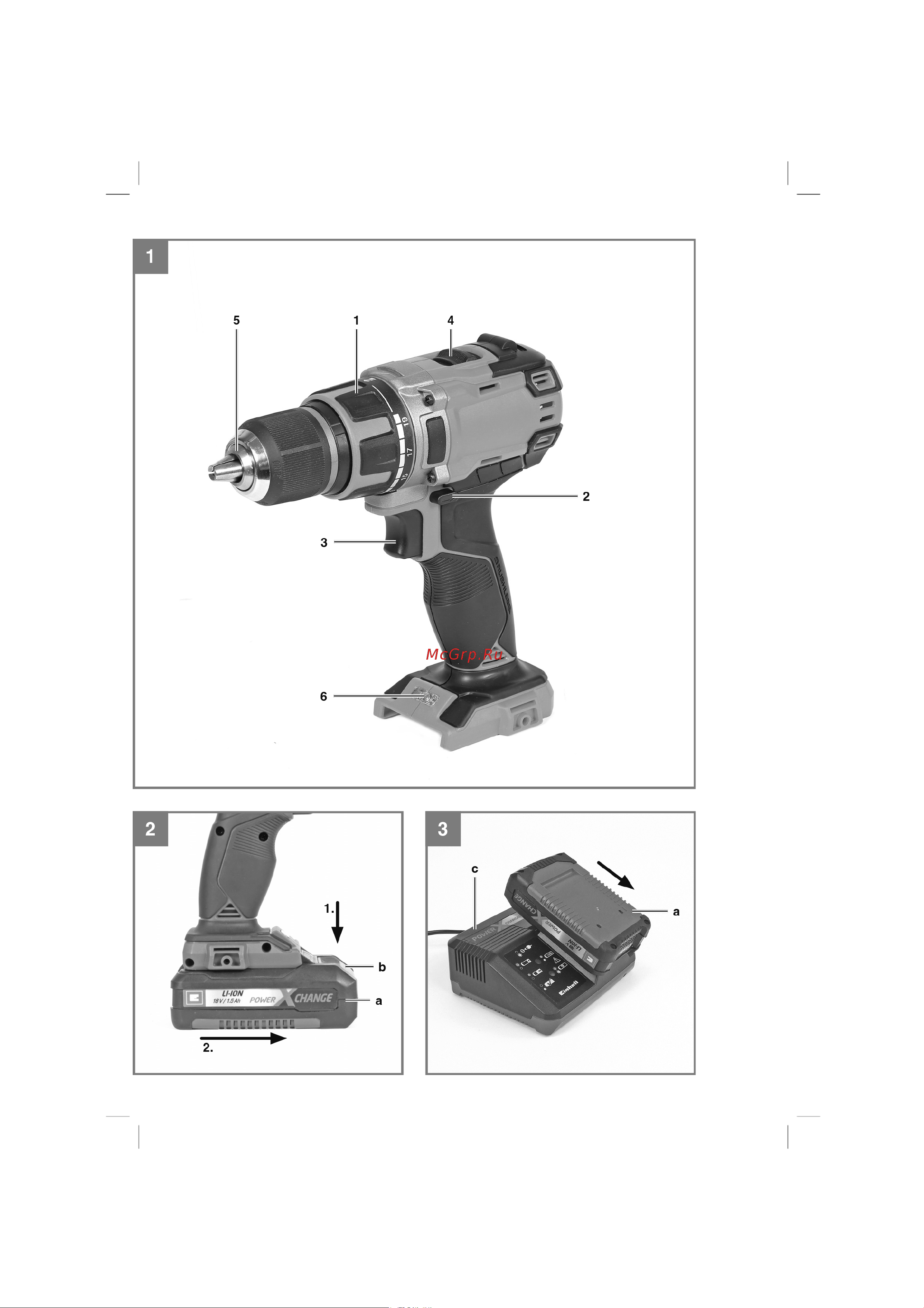 Einhell pxc te-cd 18/50 li bl, 18в, 50нм, патрон 13мм, 2x2,0 ач, кейс 4513896 Инструкция к товару онлайн [2/14] 861703