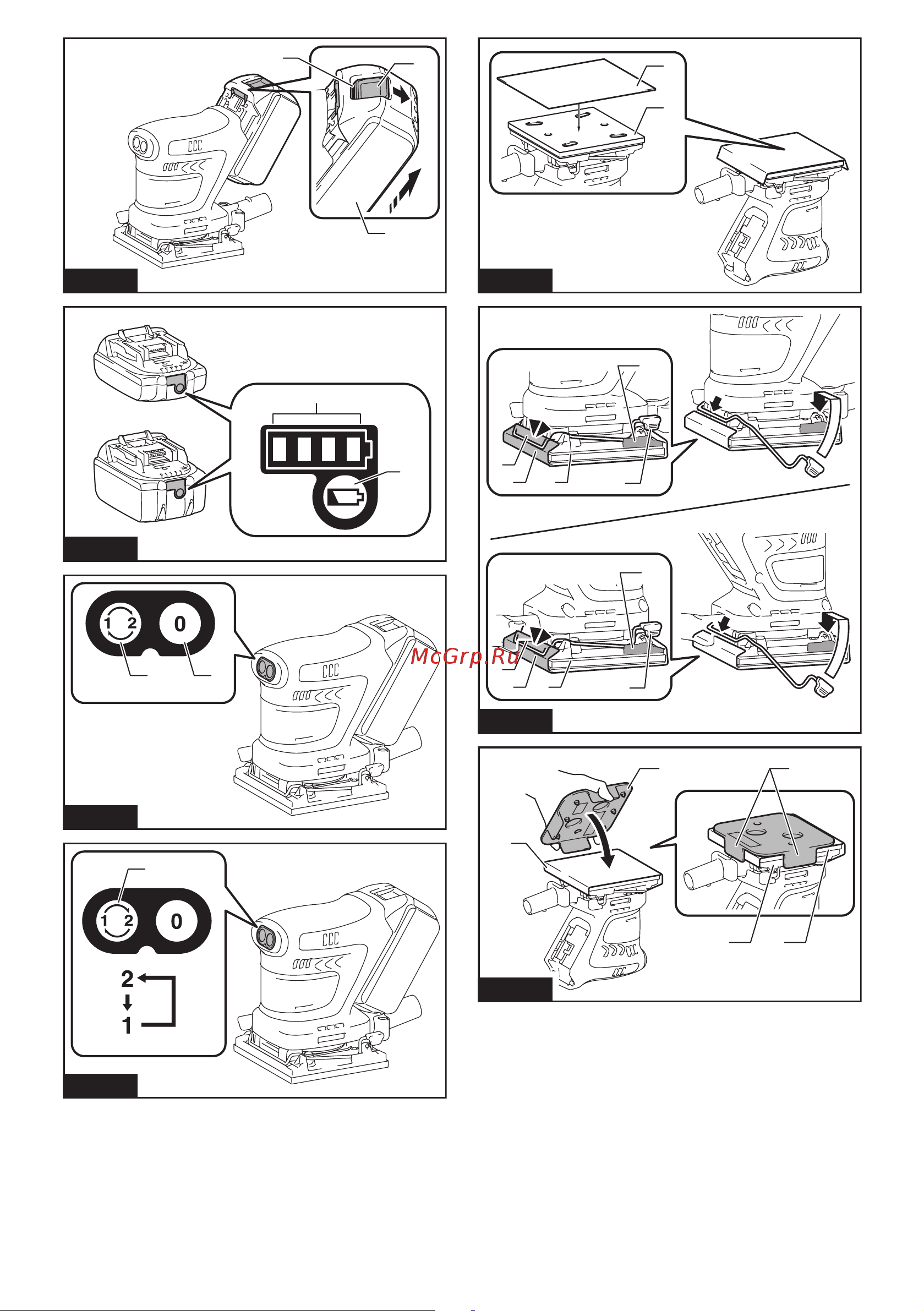 Makita LXT, BL, 18 В, XPT, 114x140 мм, 11000-14000 об\м, ампл-1.5мм, 1.4 кг, кор,п\сборник, зажим +липучка, без аккум и з/у DBO480Z Инструкция к товару онлайн [2/40] 861711