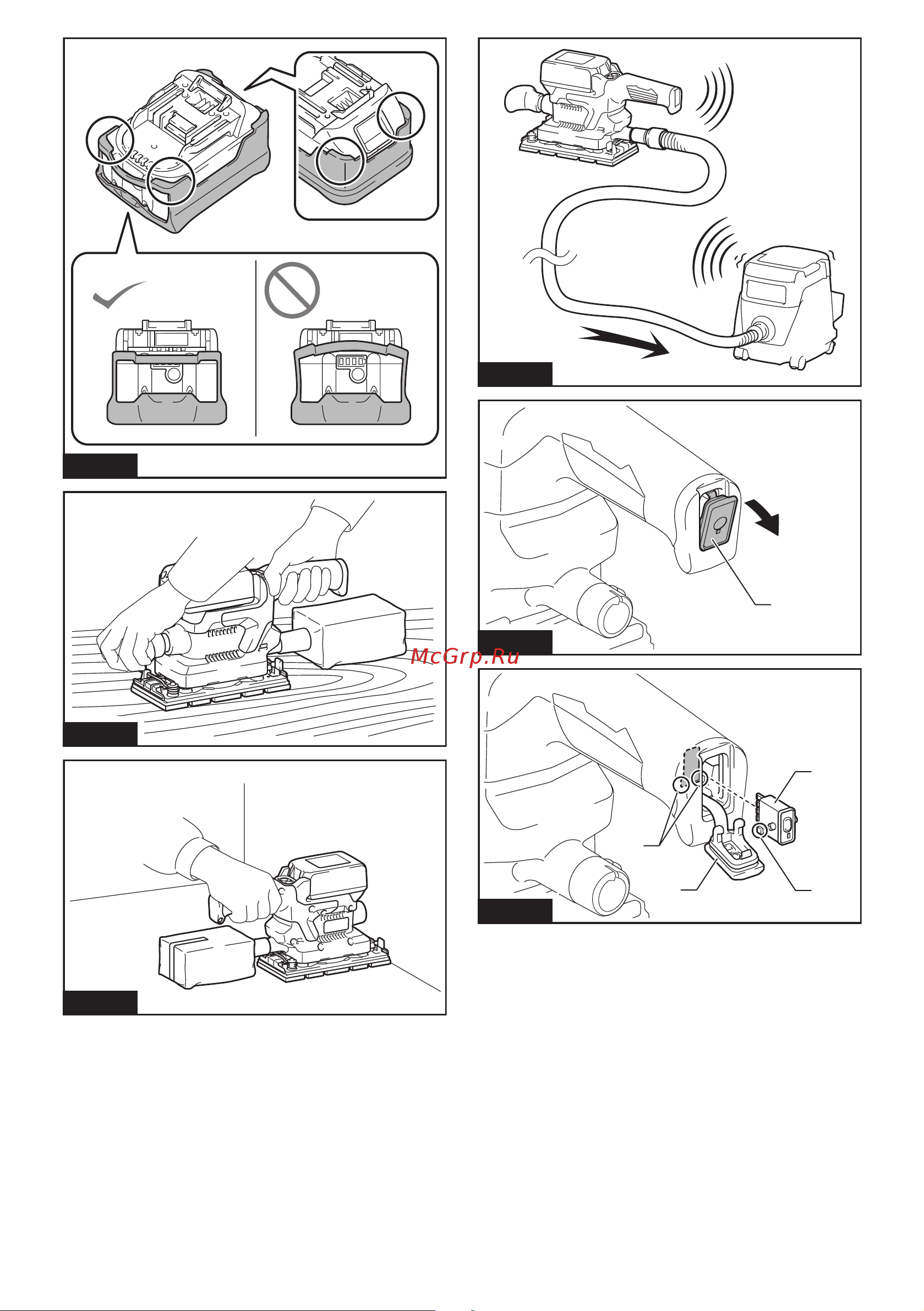 Makita LXT, BL, 18В, XPT, AWS, 93x228 мм, 4000-12000 об\м, ампл-2.0 мм, 1.5кг, кор,п\сборник, зажим, WUT01, без аккум. и з/у DBO381ZU Инструкция к товару онлайн [6/52] 861717