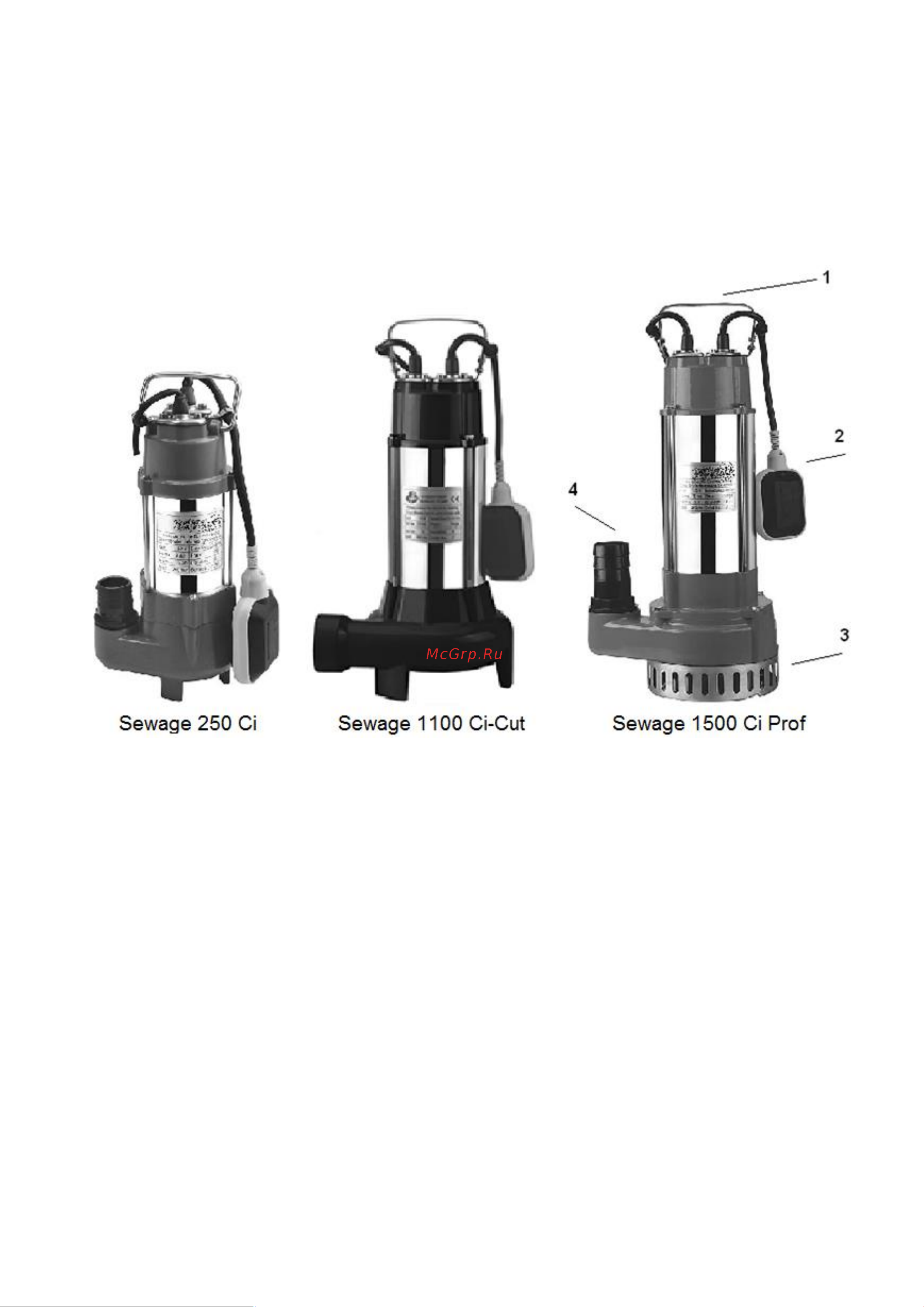 Quattro Elementi Sewage 250F Ci 771-763 Инструкция к QUATTRO ELEMENTI Sewage 250F Ci 771-763 онлайн [3/6] 861886