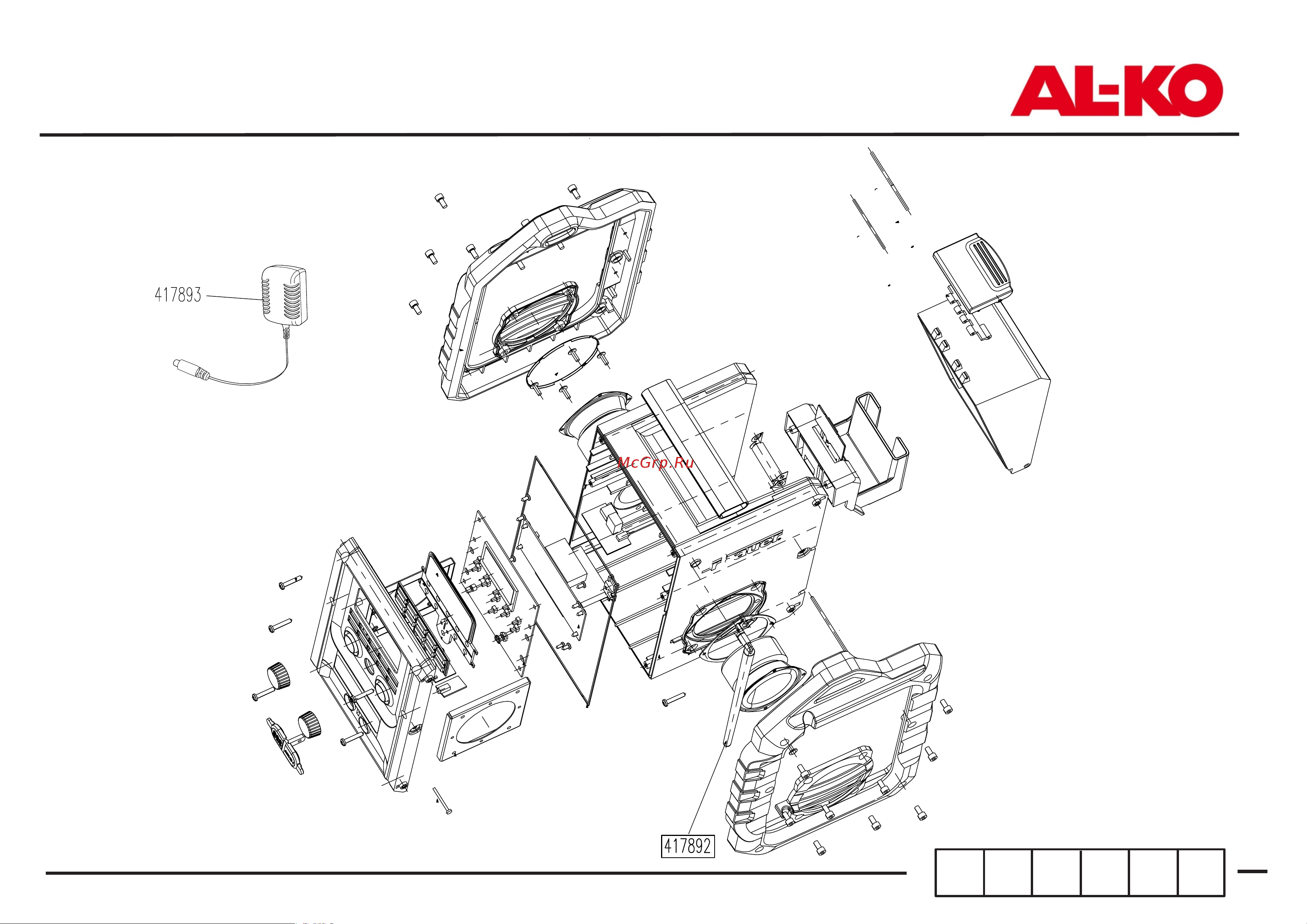 Al-Ko WR 2000 EasyFlex 113631 Взрыв-схема онлайн
