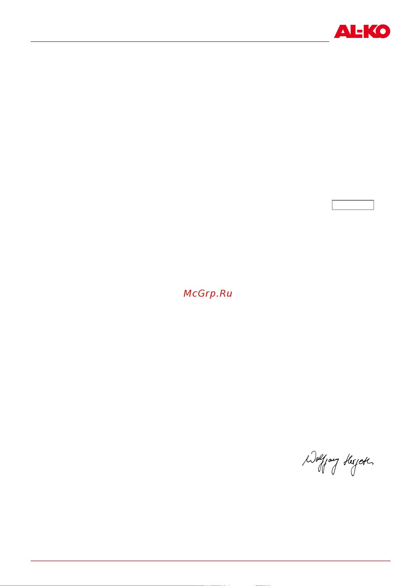 Al-Ko WR 2000 EasyFlex 113631 Инструкция к товару онлайн [279/296] 862009