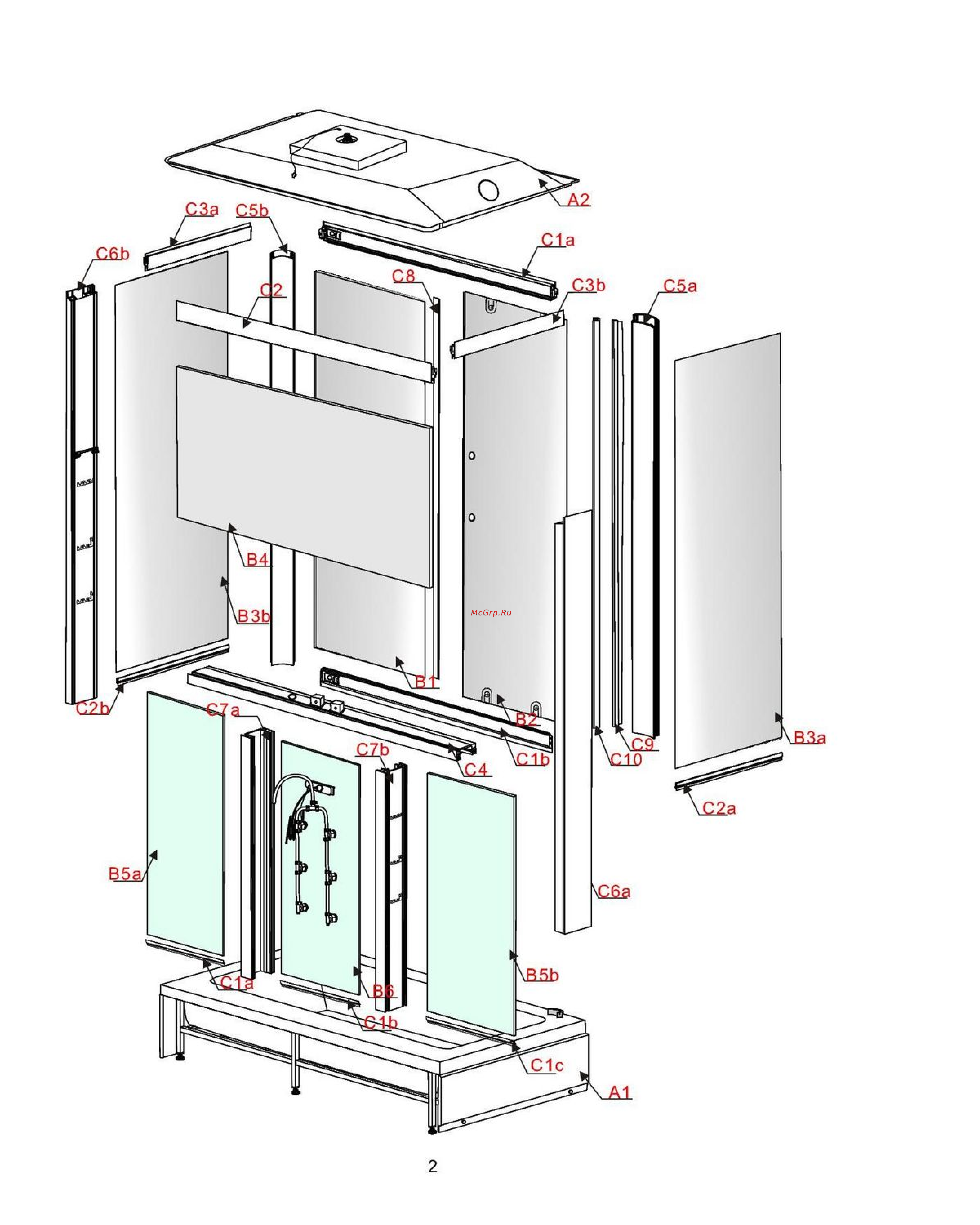 Grossman 90x90x225 см, 3 места GR221 Инструкция к товару онлайн [3/22] 862018