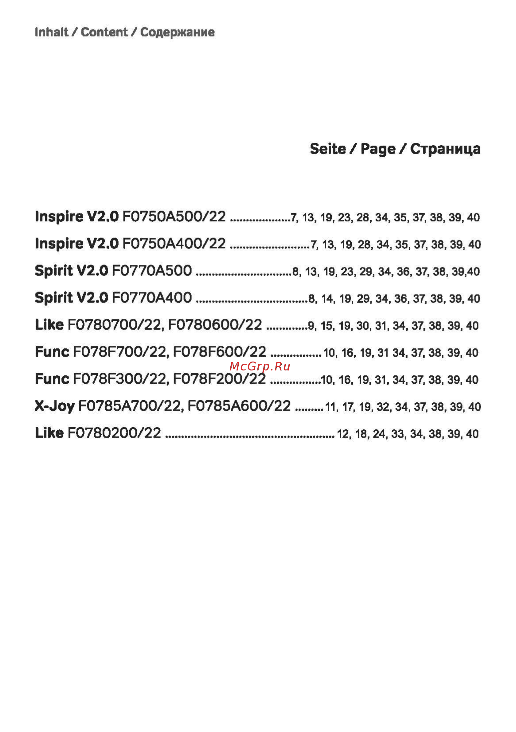 AM.PM Func хром F078F500 инструкция онлайн [2/40] 862041