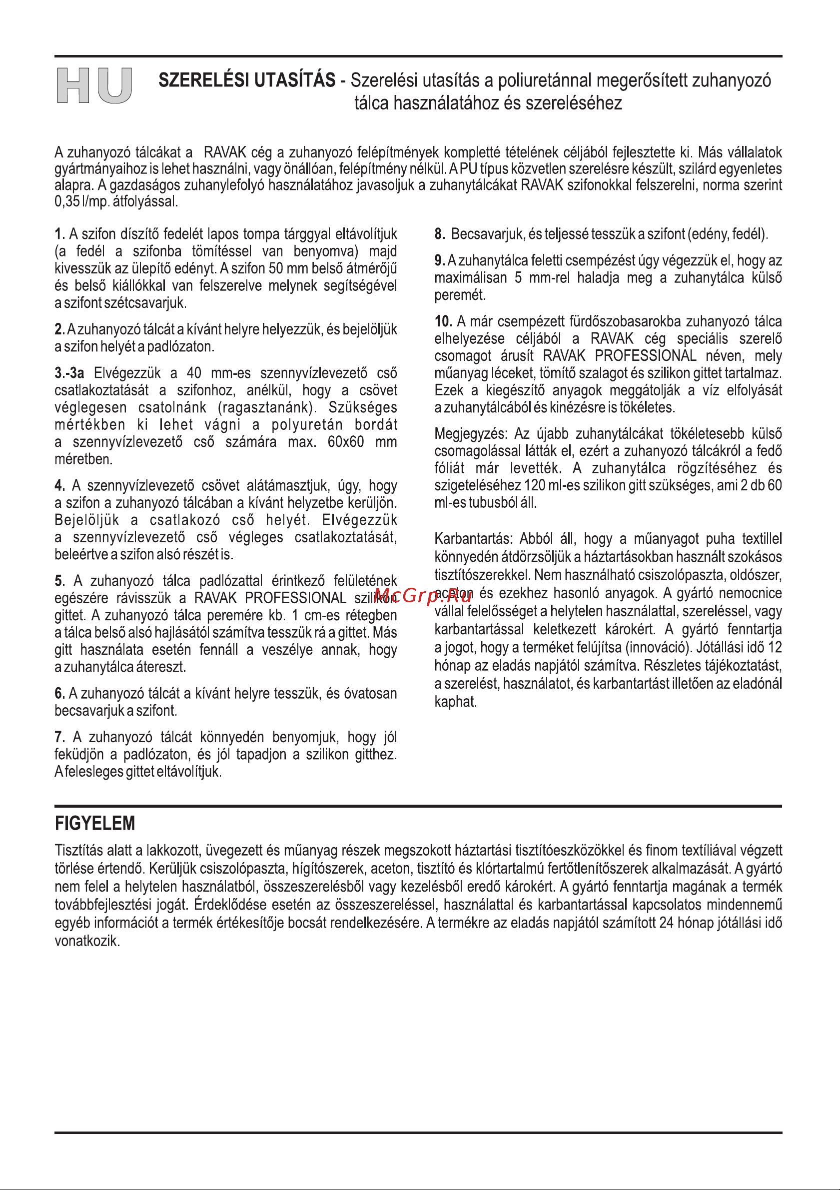 Ravak Ronda-90 PU A207001120 00000018047 Инструкция к Ravak Ronda-80 A204001120 онлайн [6/16] 862112