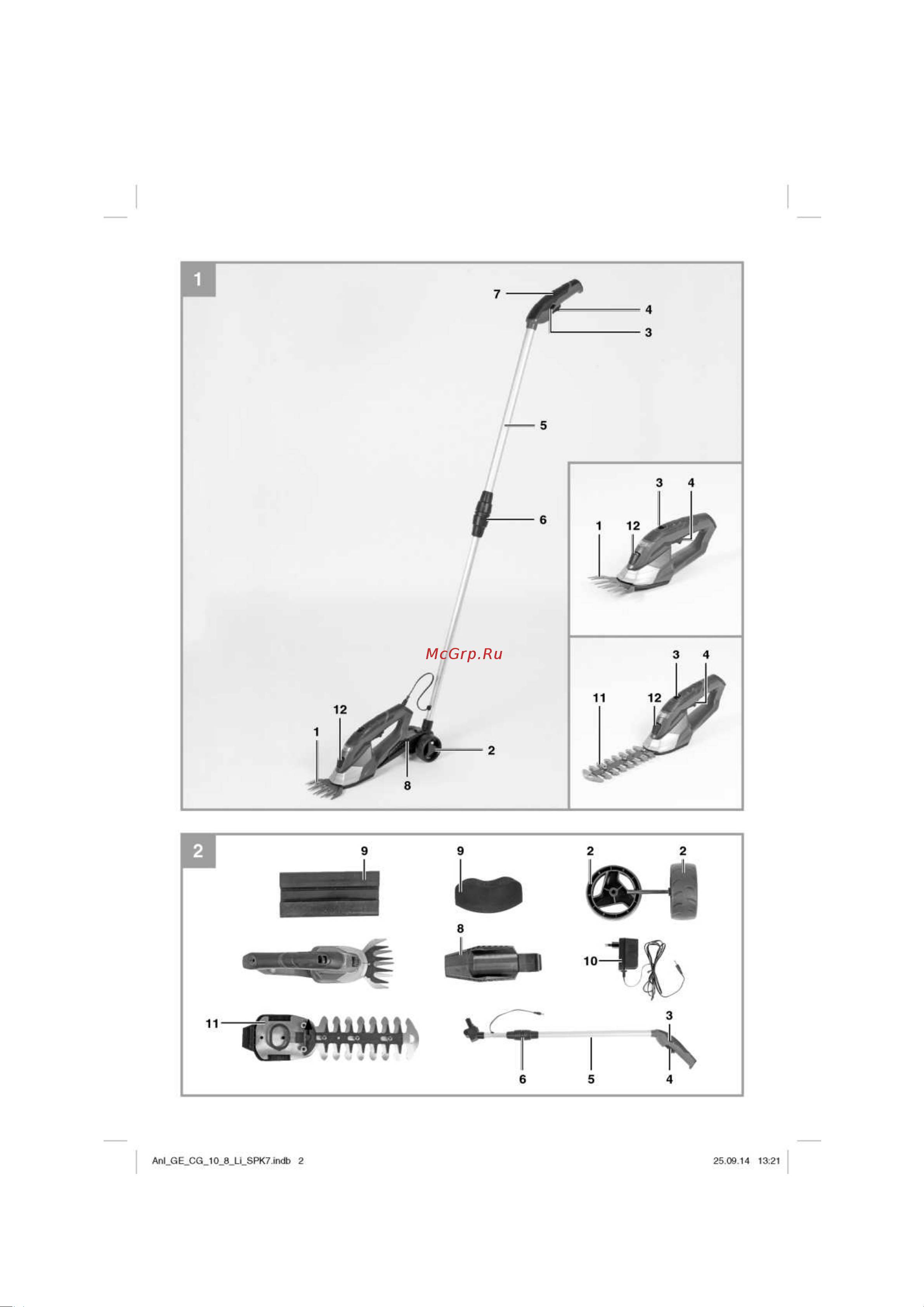 Einhell GE-CG 12 Li 3410401 Инструкция к Einhell GE-CG 12 Li 3410401 онлайн [2/12] 862123