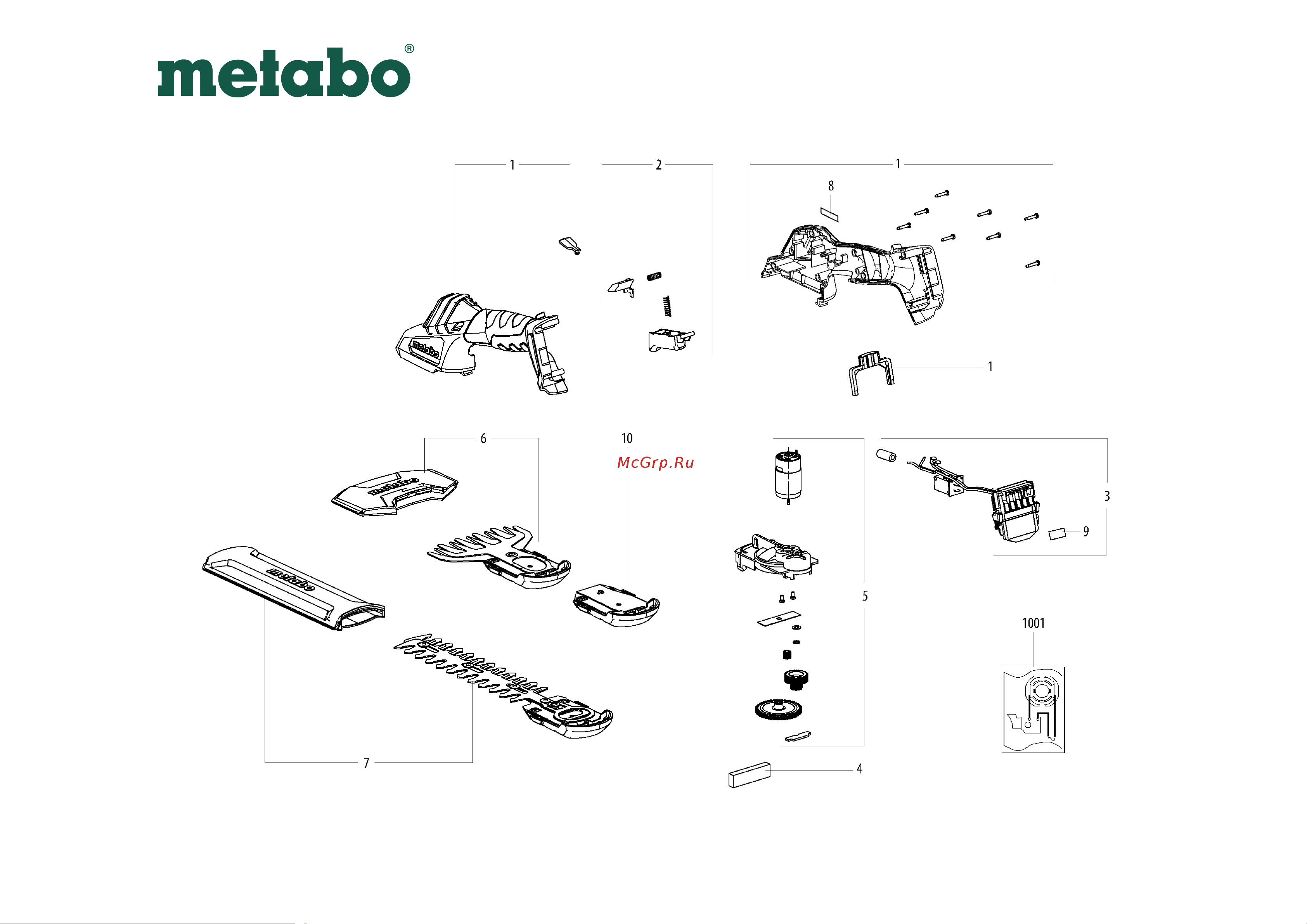 Metabo SGS 18 LTX Q 601609850 Деталировка онлайн