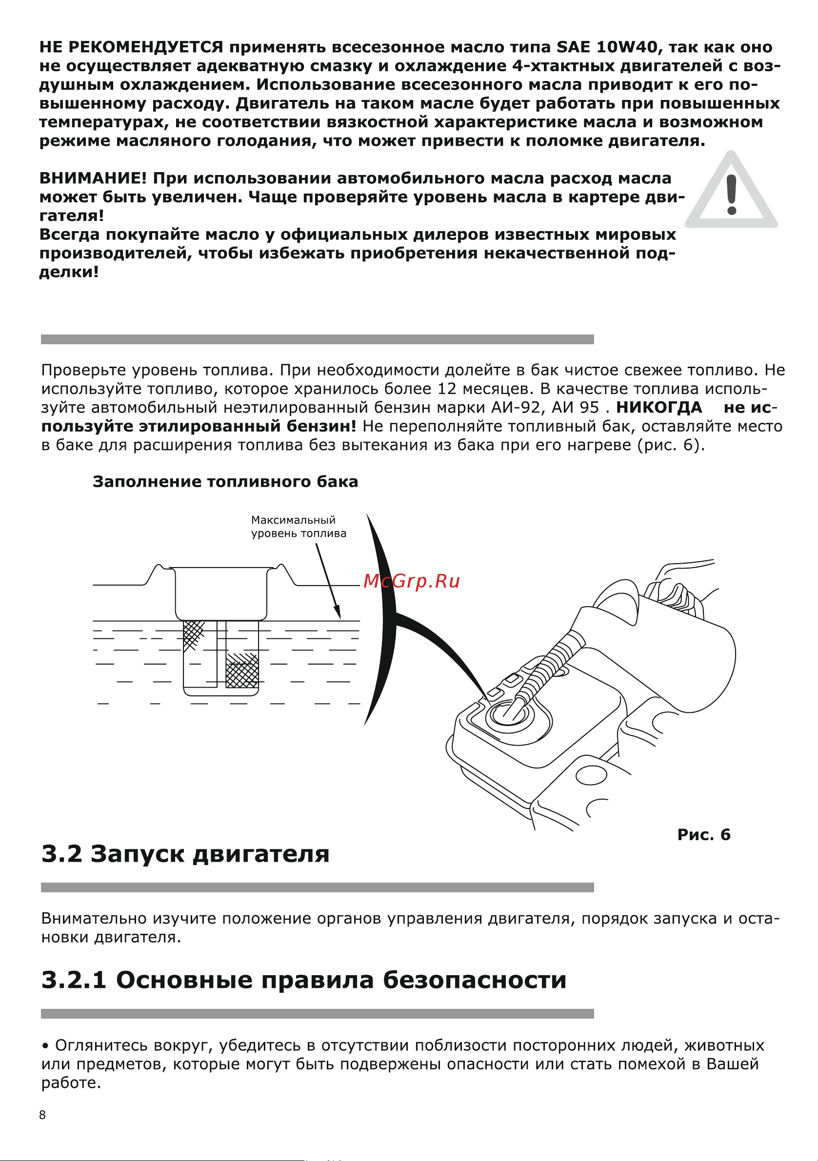 BRAIT 03.01.216.035 Инструкция Двигатель бензиновый онлайн [8/24] 862306