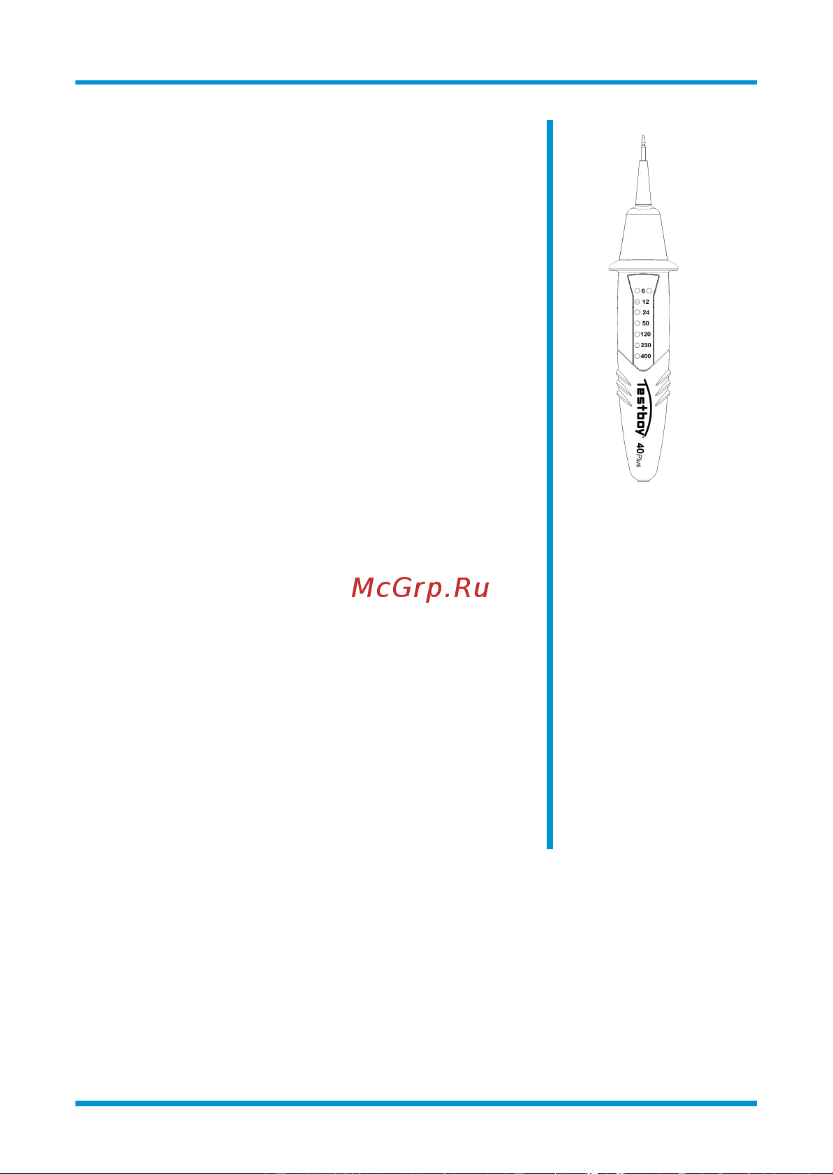 Testboy 40 Plus Инструкция к TESTBOY 40 Plus онлайн [10/88] 862544