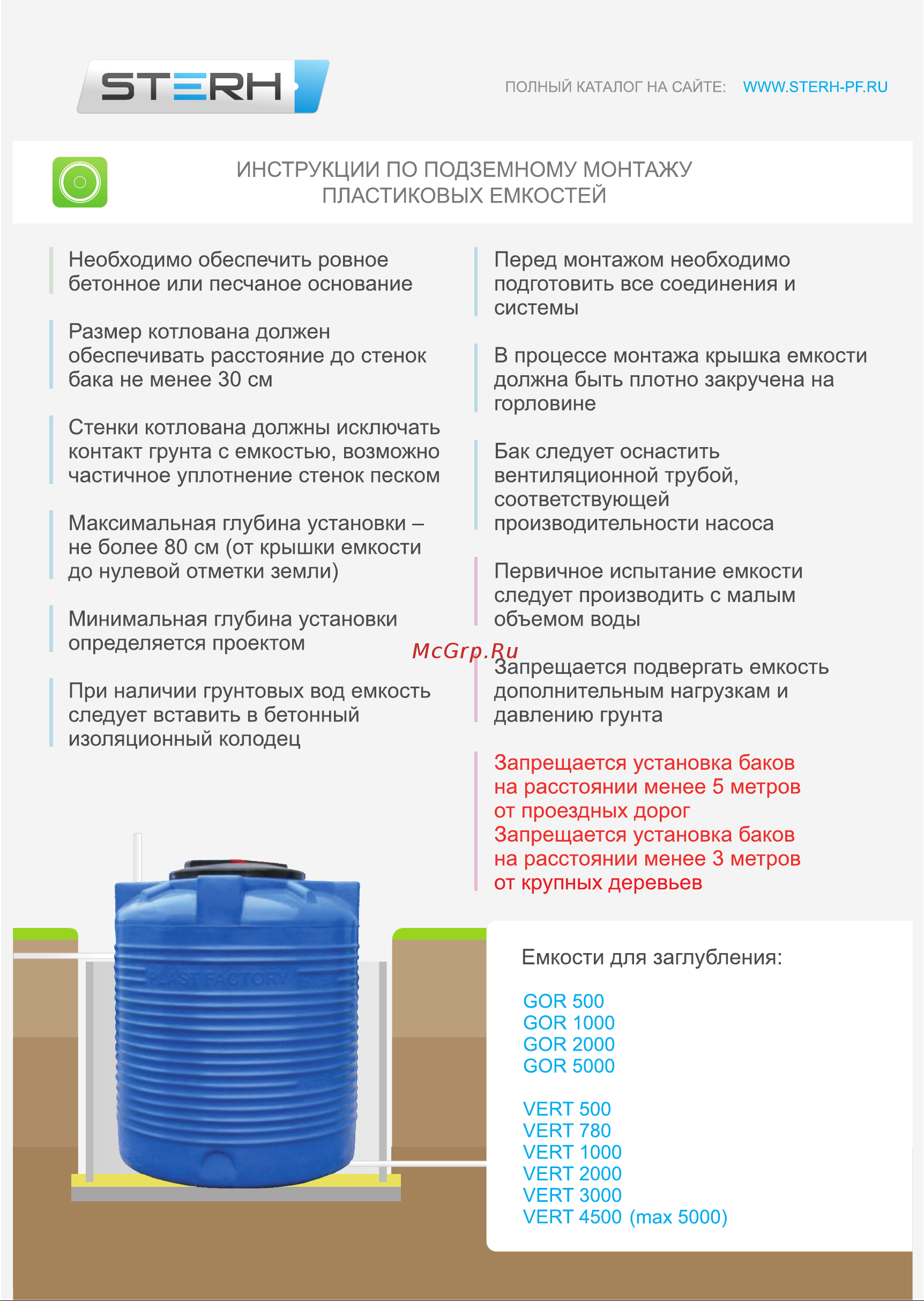 STERH GOR 500 blue 531324 Инструкция к STERH GOR 1000 blue 531320 онлайн [6/8] 862606