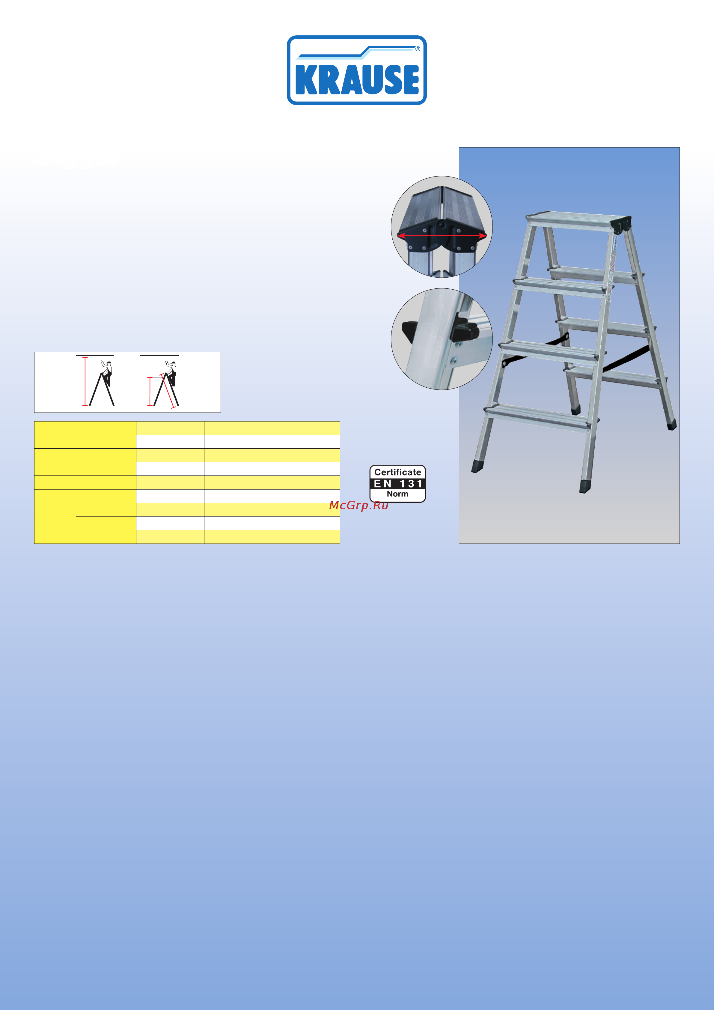 KRAUSE DOPPLO 2x6 ступенек 120359 Инструкция к Krause DOPPLO 120359 онлайн [2/2] 862741