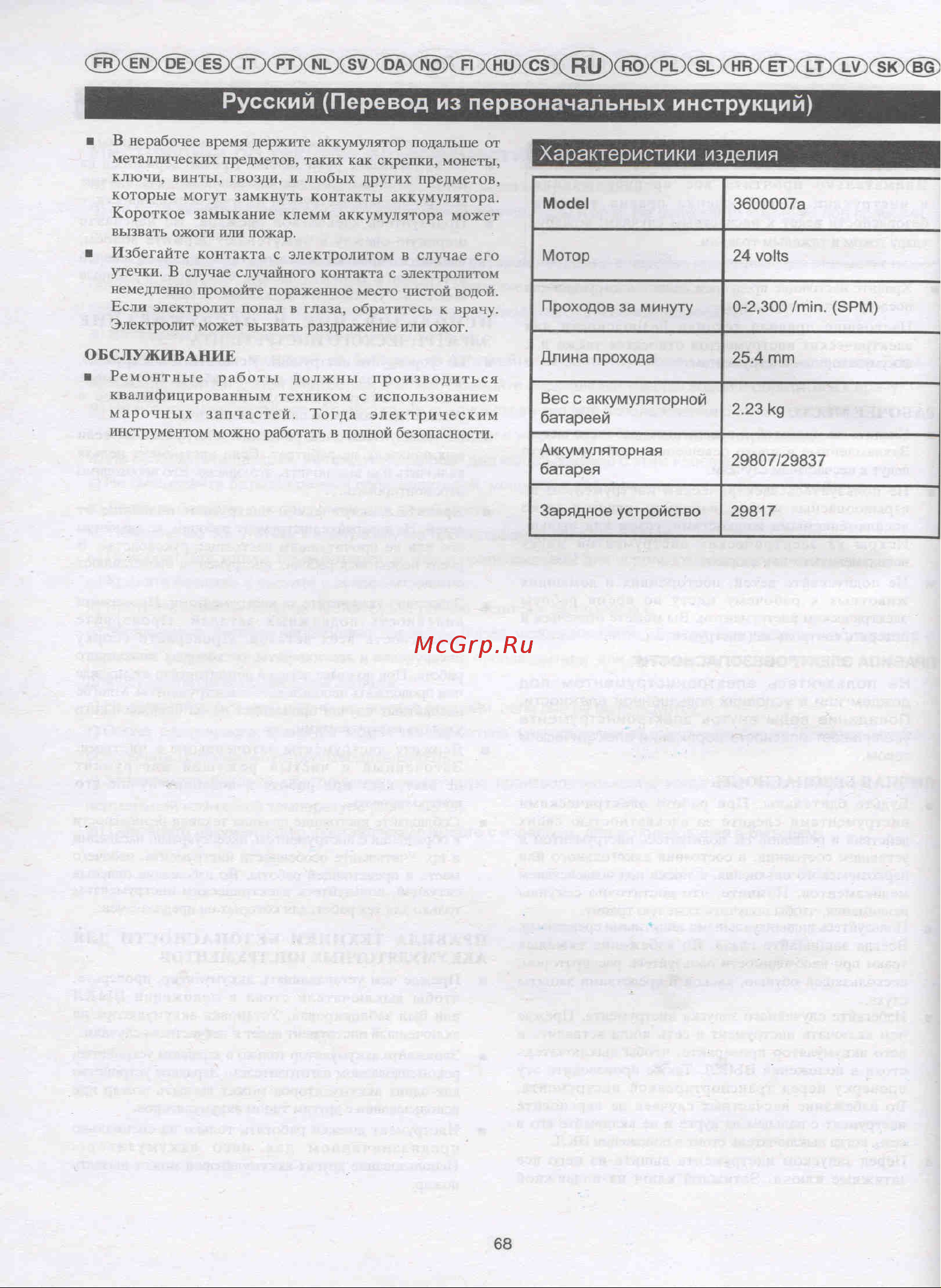 Greenworks G24JS 3600707 Инструкция к товару онлайн [6/8] 862817