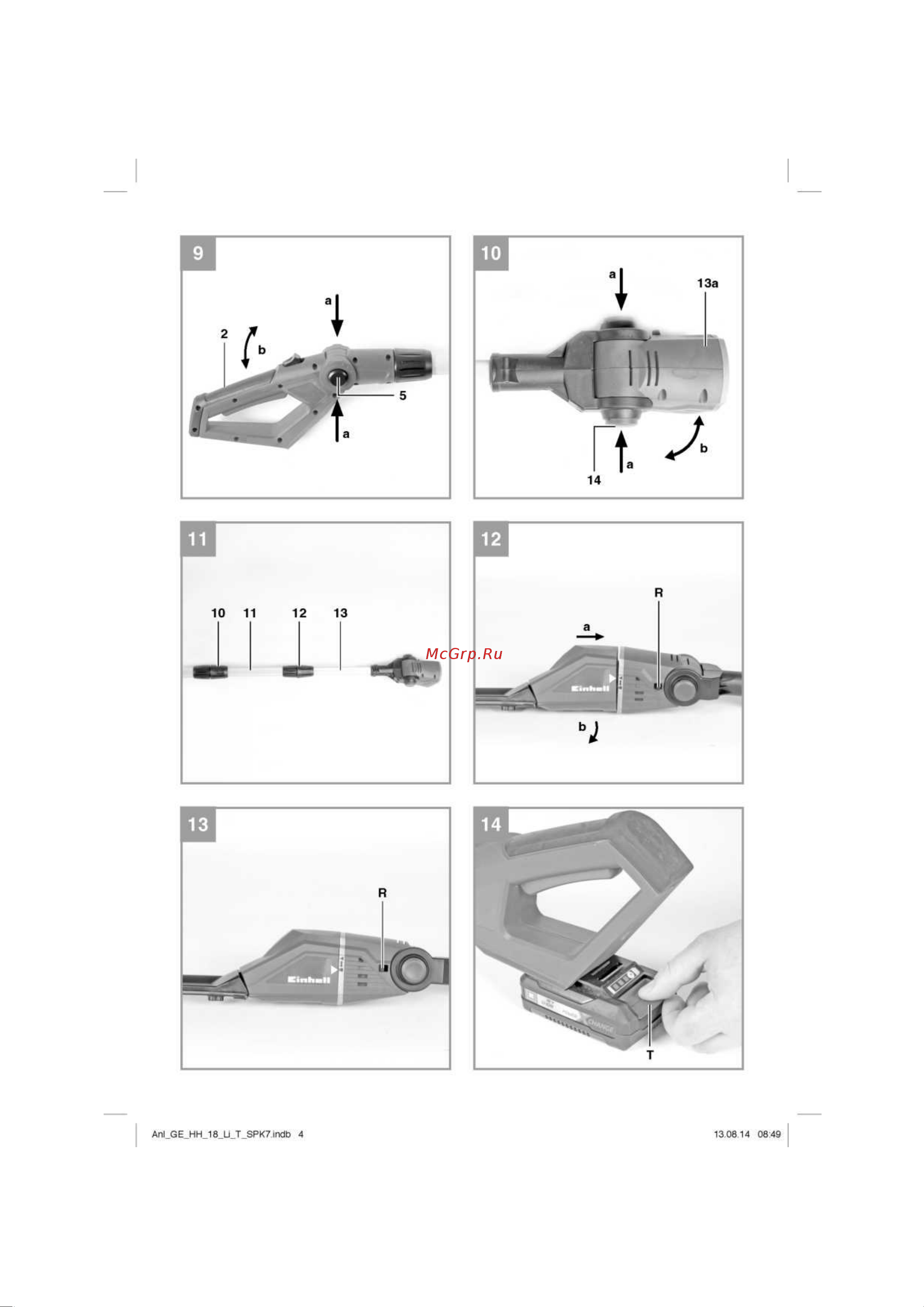Einhell GE-HC 18 Li T 3410800 Инструкция к Einhell GE-HC 18 Li T онлайн [4/16] 862852