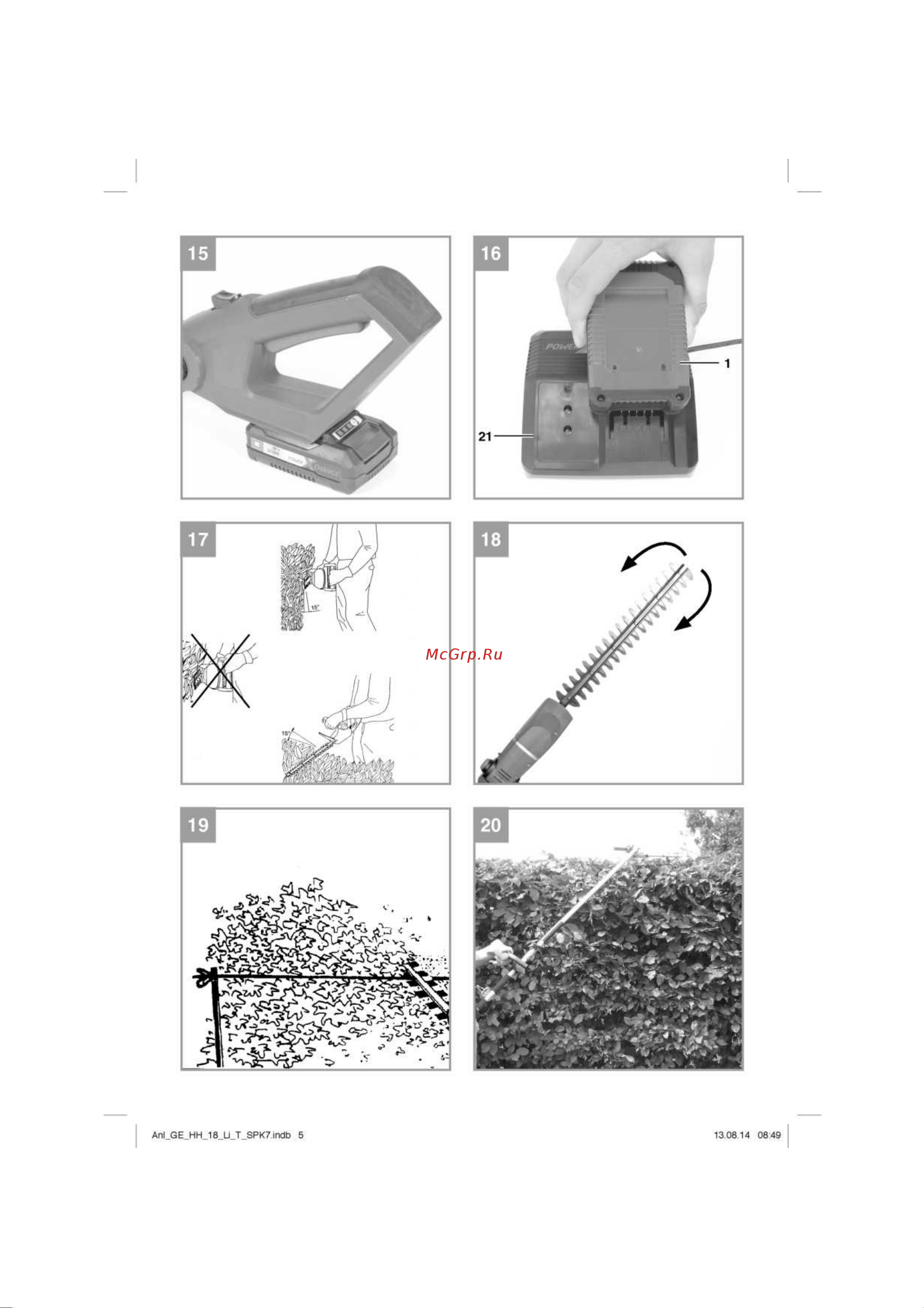 Einhell GE-HC 18 Li T 3410800 Инструкция к Einhell GE-HC 18 Li T онлайн [5/16] 862852