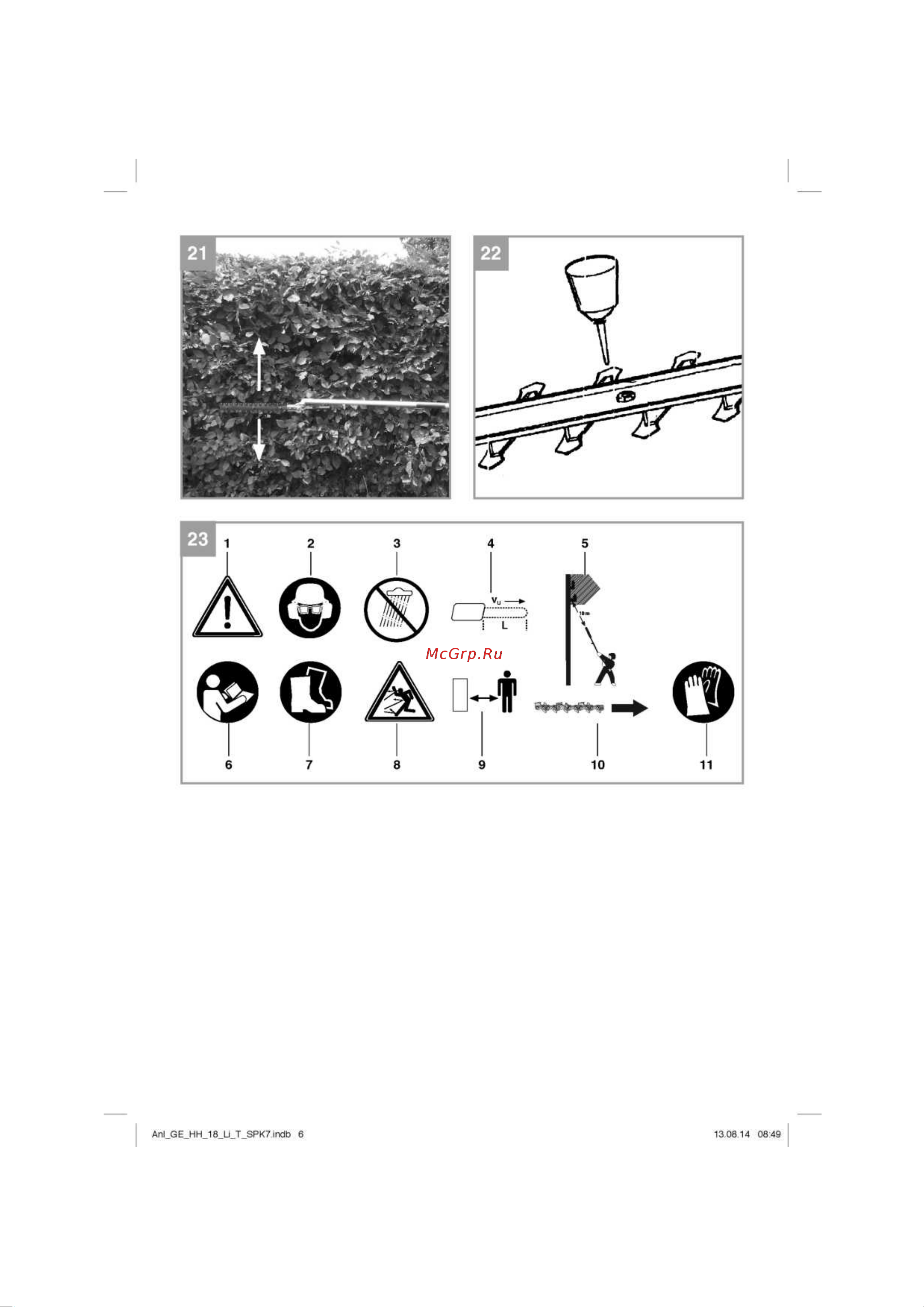 Einhell GE-HC 18 Li T 3410800 Инструкция к Einhell GE-HC 18 Li T онлайн [6/16] 862852