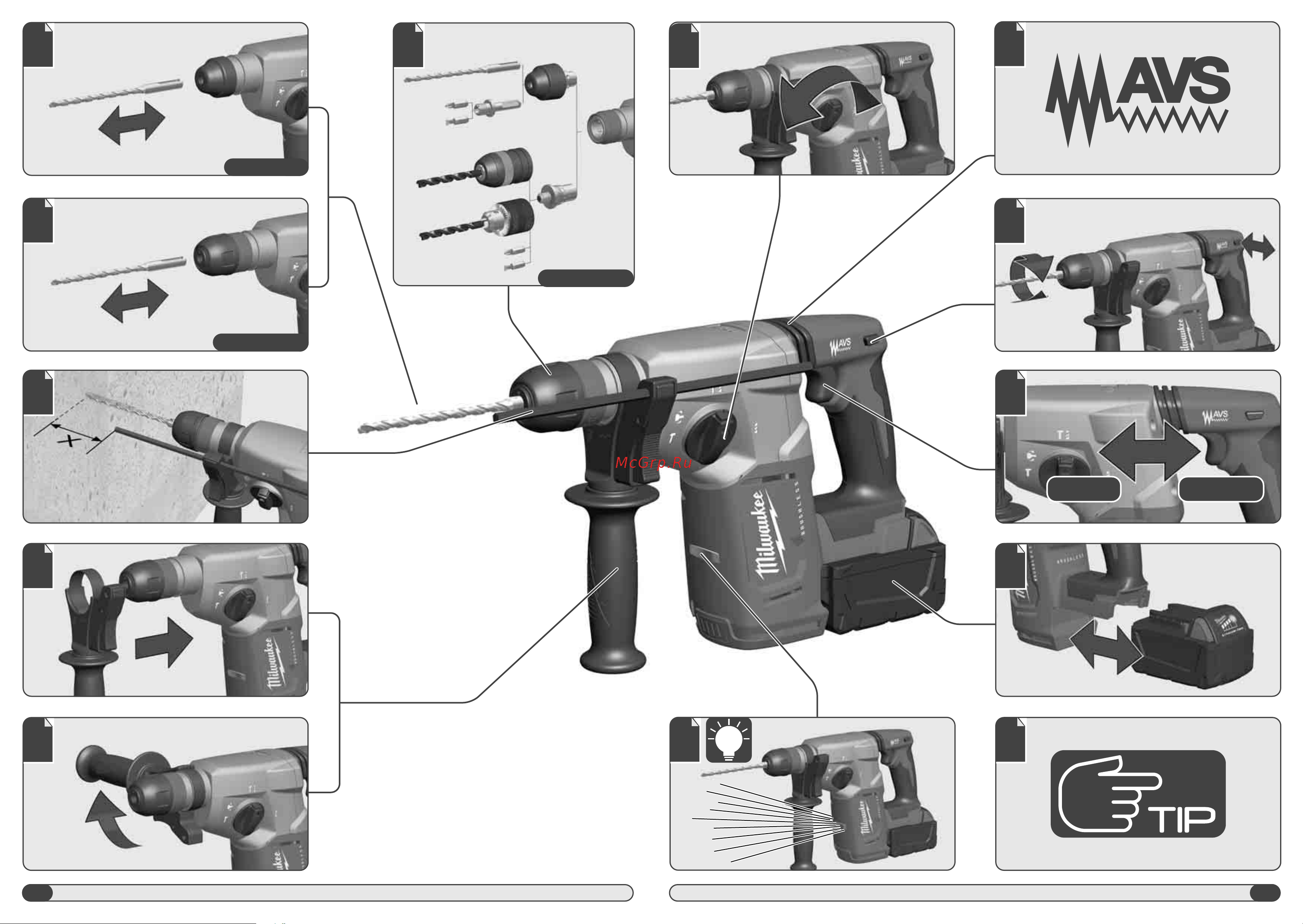 Milwaukee M18 BLHX-502X 4933478892 Инструкция к товару онлайн [3/58] 863056
