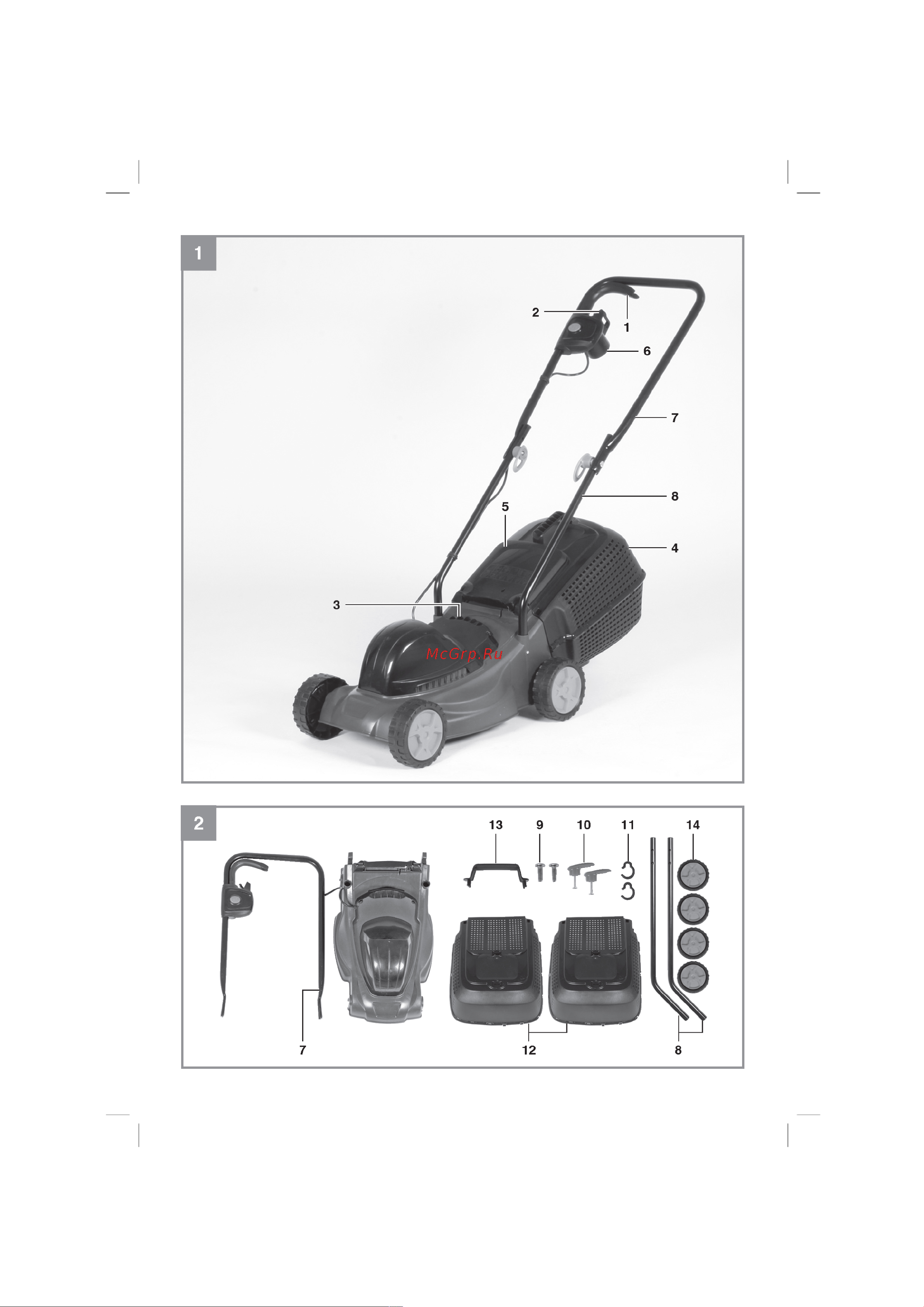 Einhell GC-EM 1030/1 3400240 Инструкция к товару онлайн [2/17] 863167