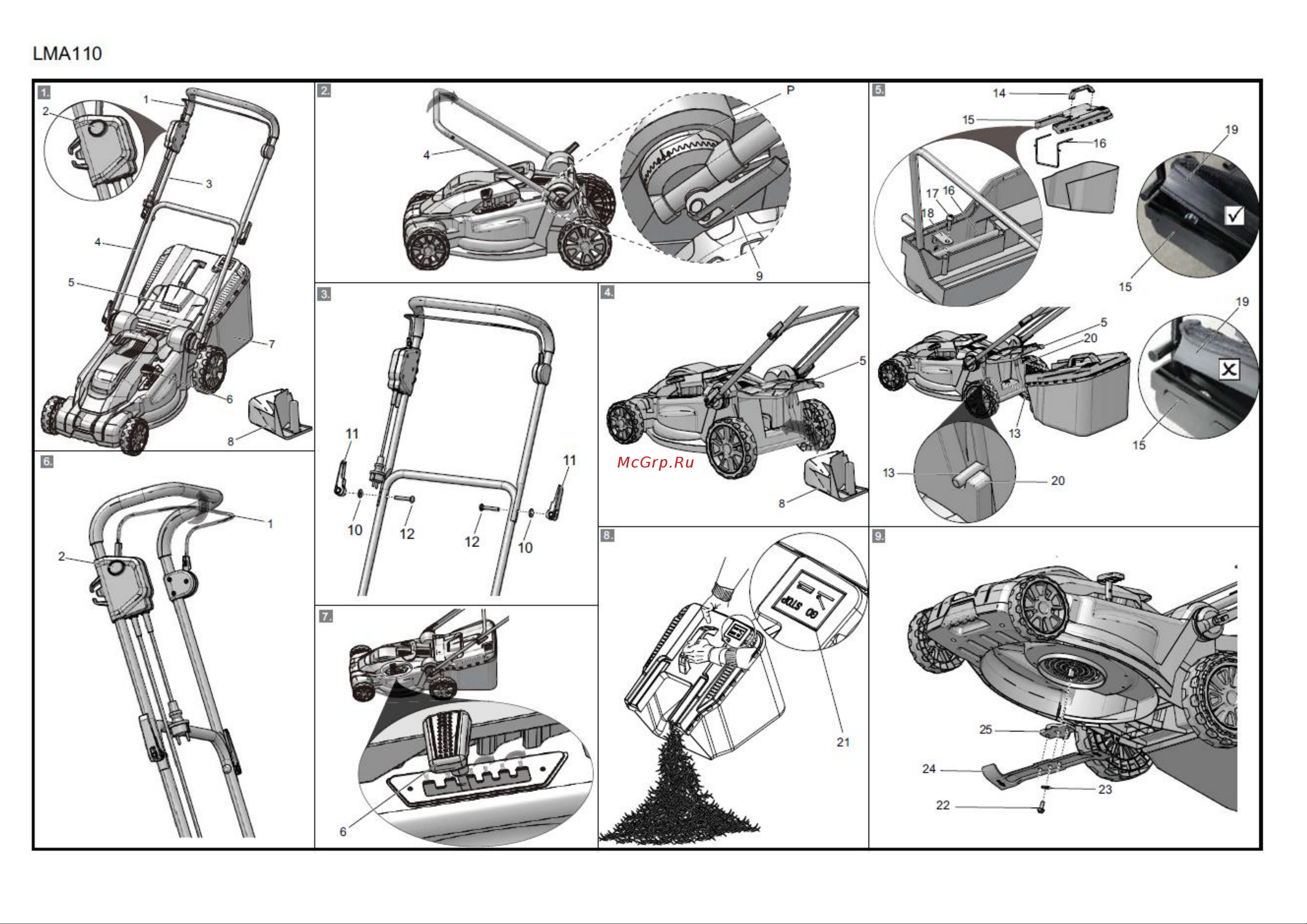 Greenworks LM2000 2515707 Инструкция к GreenWorks LM2000 2515707 онлайн [2/12] 863177