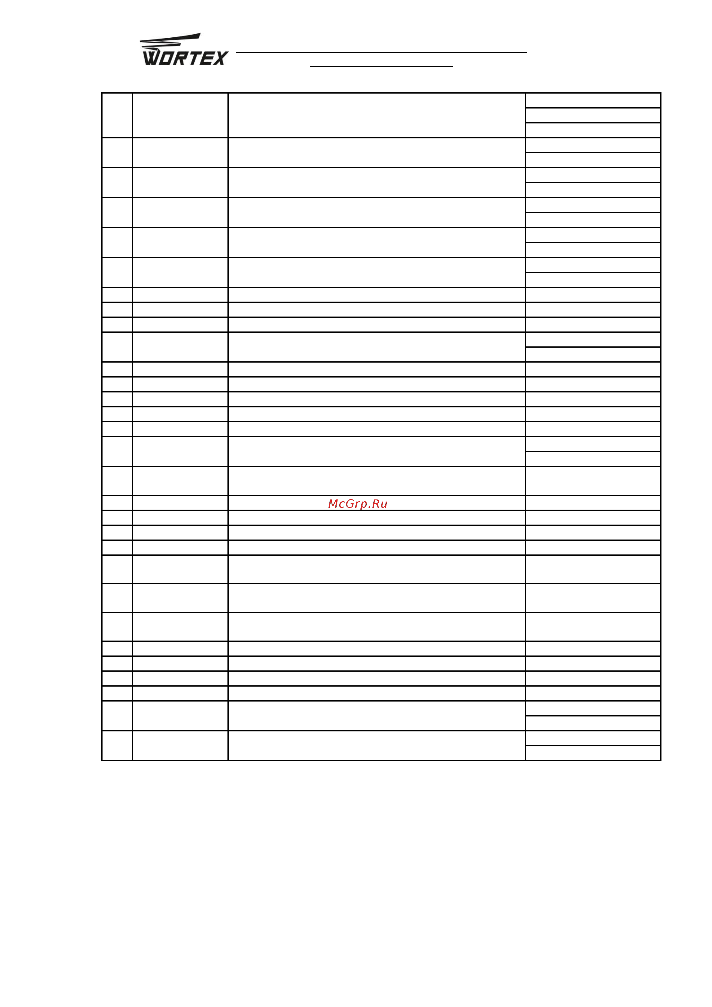 WORTEX LM32131P0019 Инструкция к WORTEX LM32131P0019 онлайн [15/15] 863232