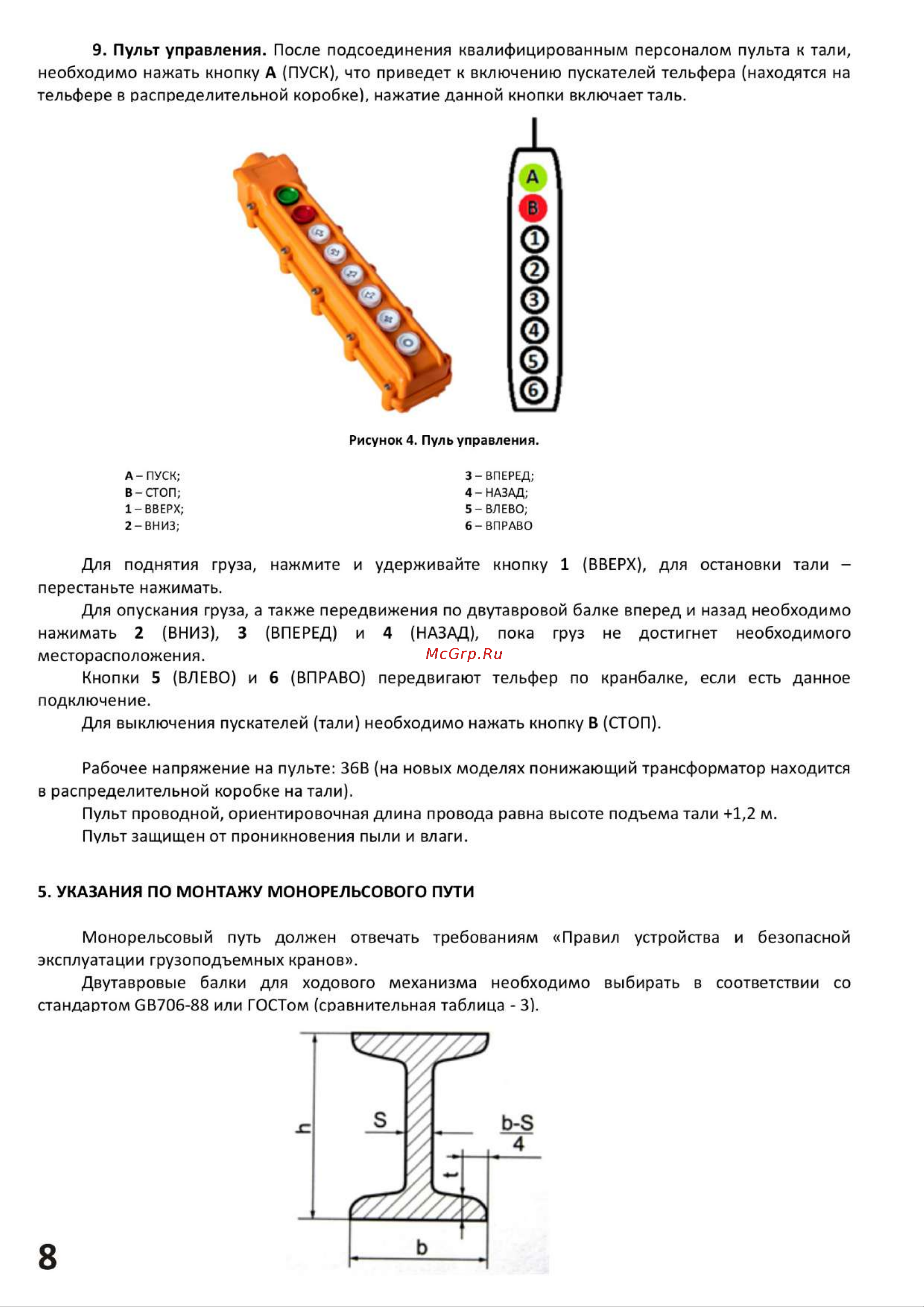СИБТАЛЬ модель CD1 3.2 т, 18 м, 380v 020 0001 0318 Руководство по эксплуатации онлайн [8/27] 863242