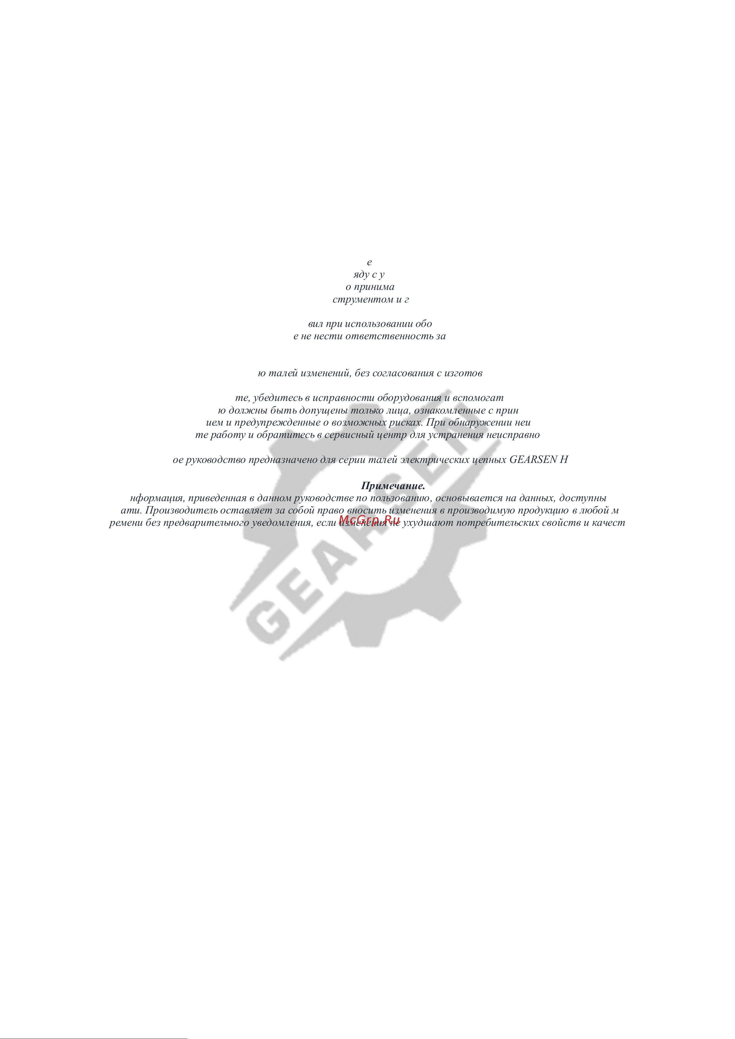 GEARSEN цепная HHBD 5,0 т 6 м GHHBD 5060 Руководство по эксплуатации онлайн [2/22] 863574