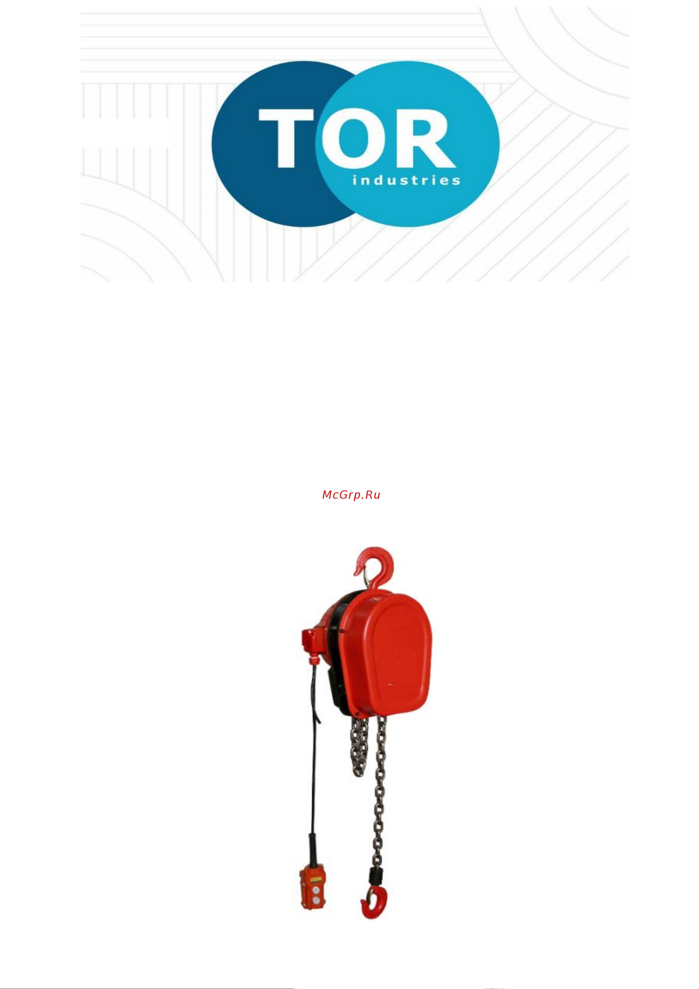 Тор цепная ТЭШ DHP 2,0 т 12 м 12820122 Инструкция к товару онлайн
