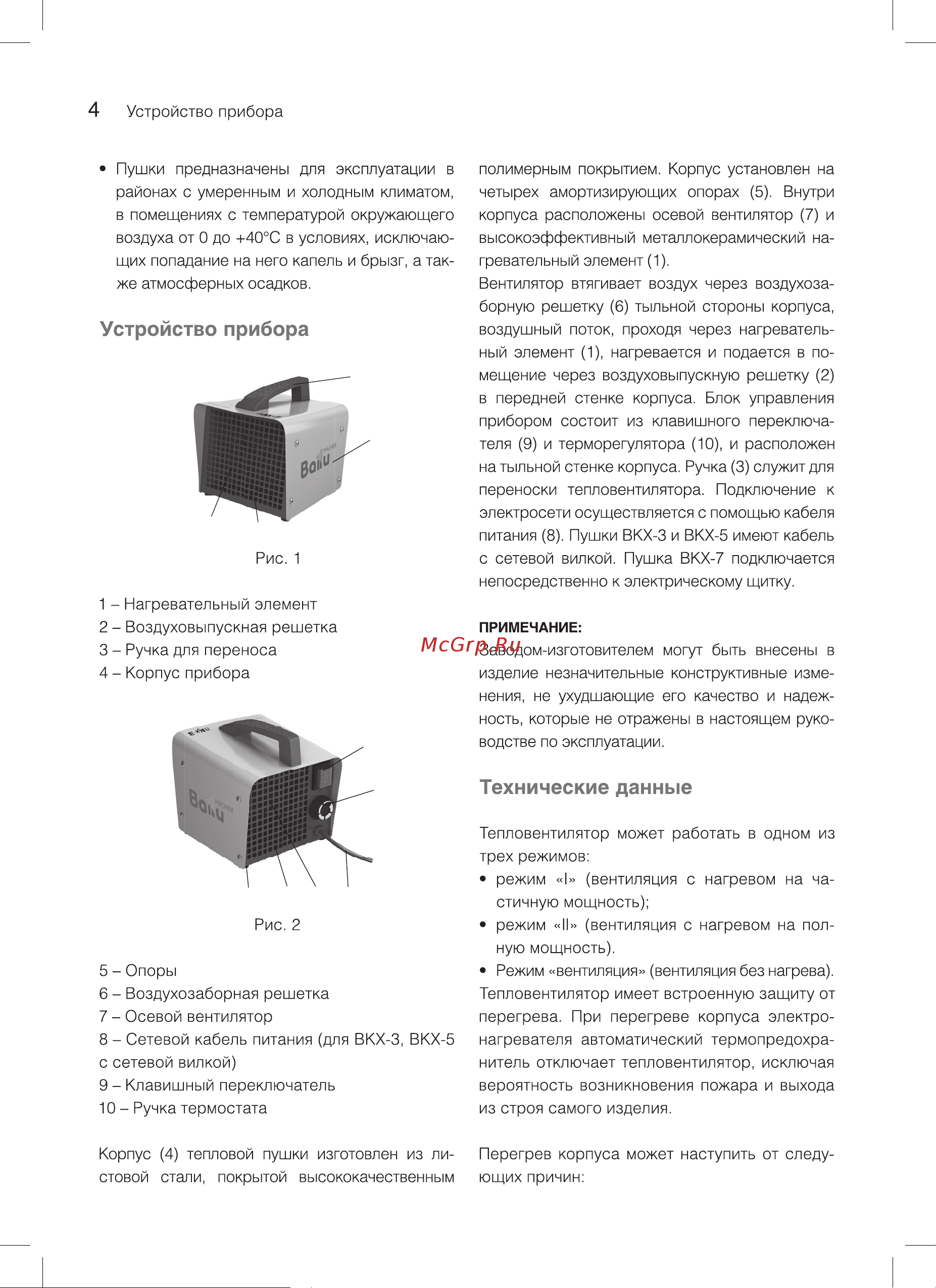 Ballu BKX-3 НС-1013525 Инструкция к Ballu BKX-3 онлайн [5/17] 863660