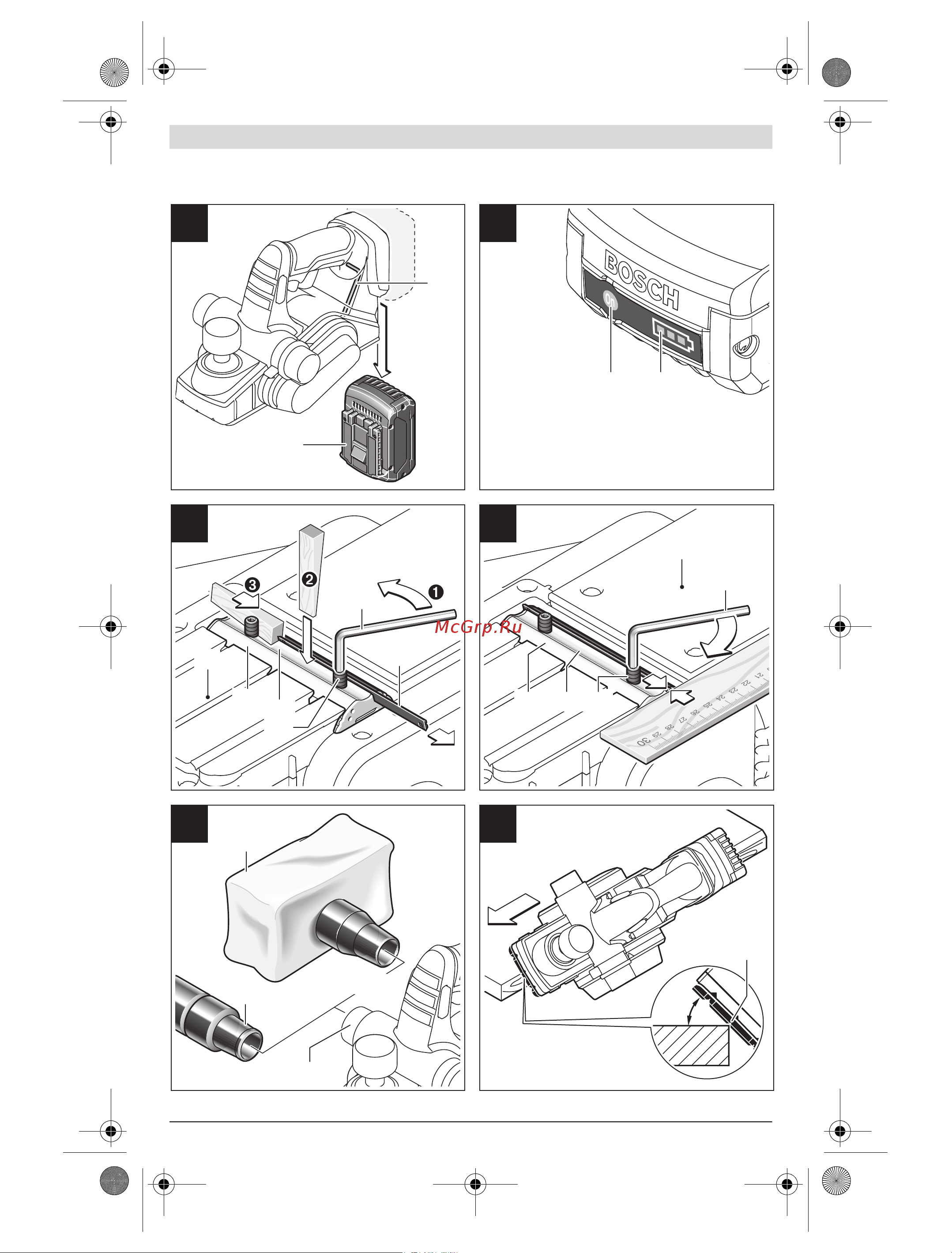 Bosch GHO 18 V-LI Professional 0.601.5A0.301 Инструкция к товару онлайн [5/181] 863787