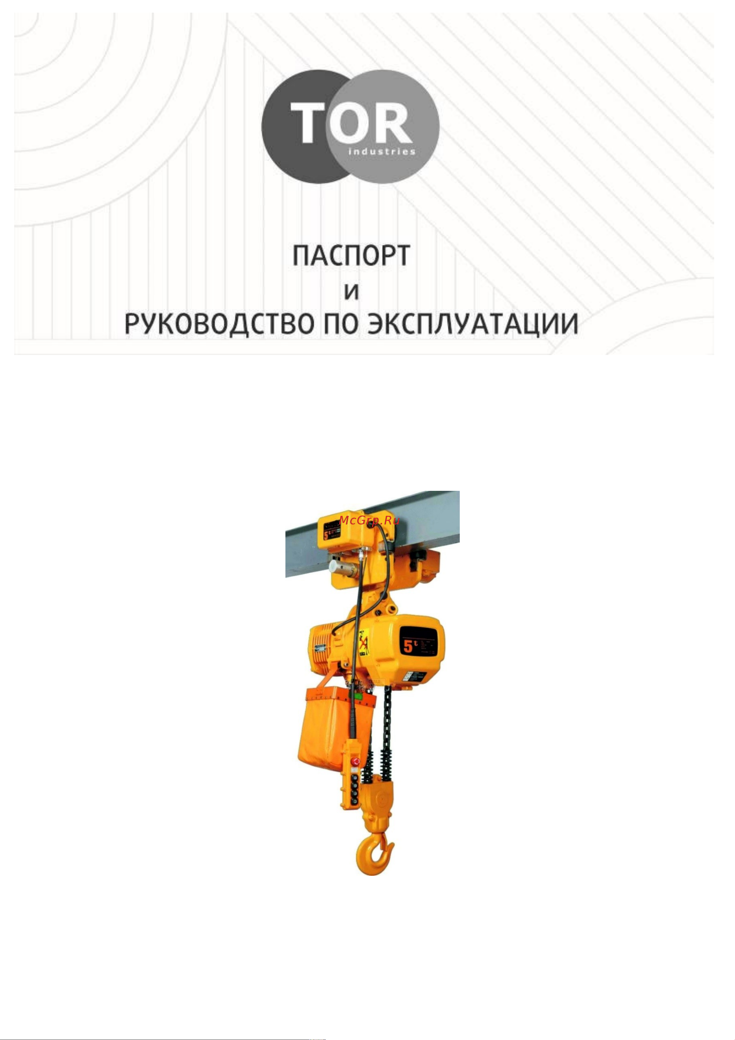Тор ТЭЦП HHBD01-01T 1,0 т 6 м 12816 Инструкция к товару онлайн