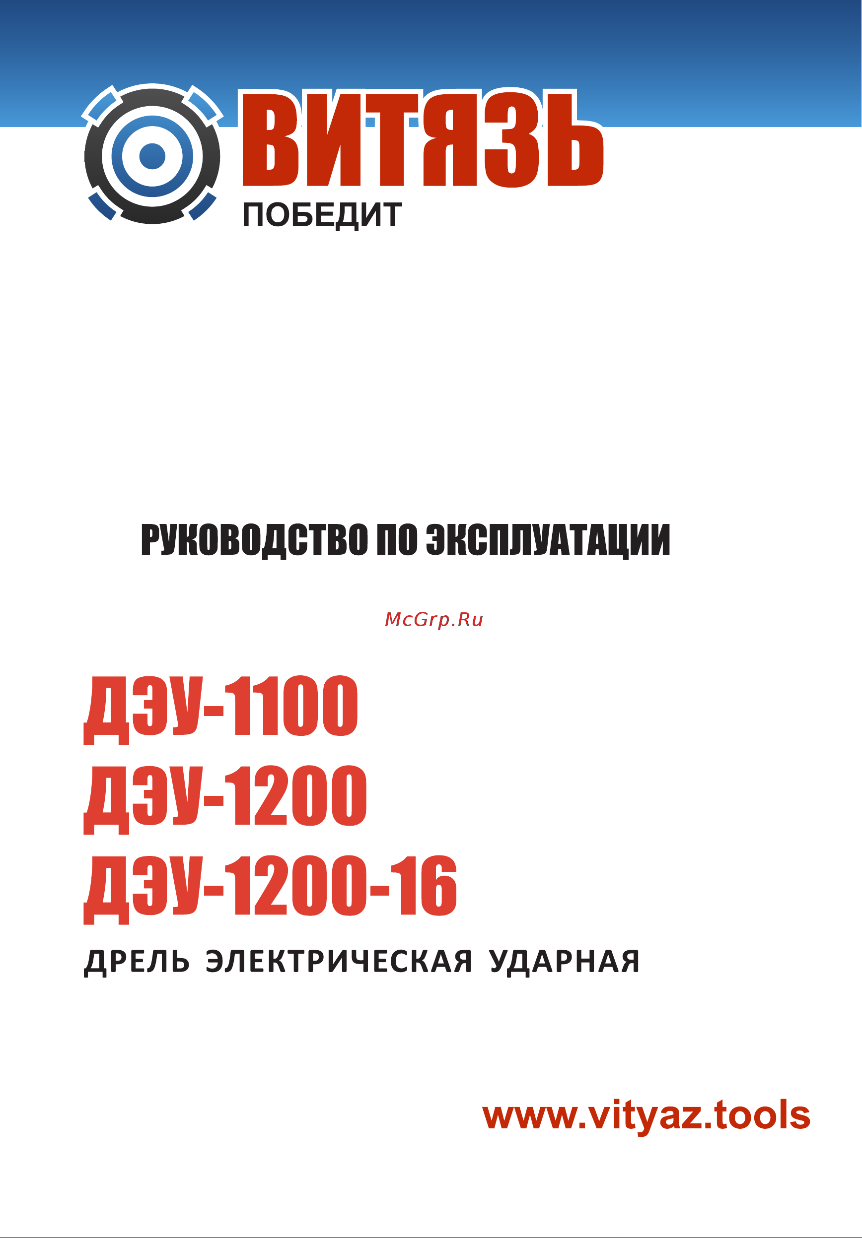 Витязь ДЭУ-1100 18013002 Инструкция онлайн