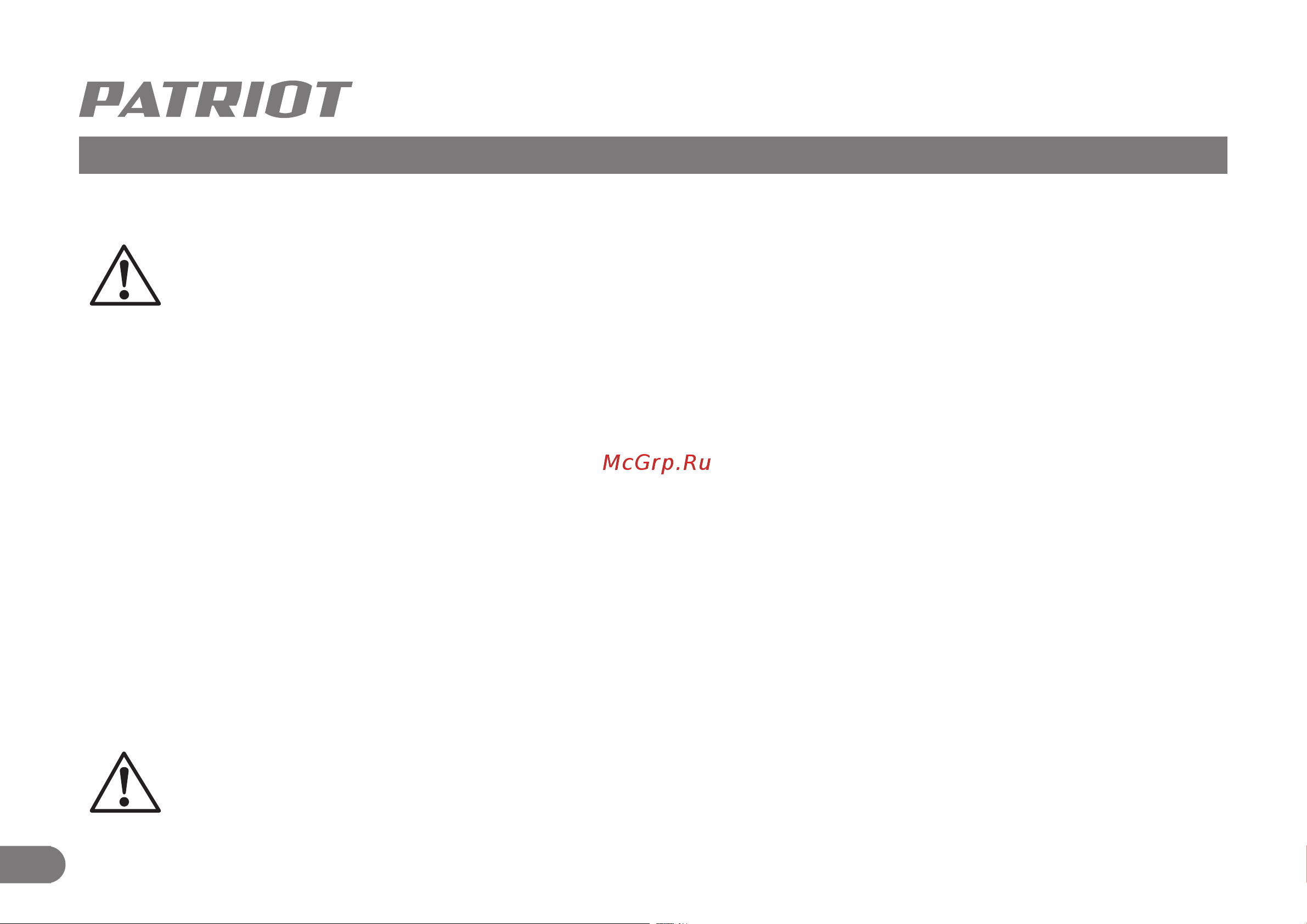 Patriot EE 101 150301053 Инструкция к товару онлайн [4/12] 863969