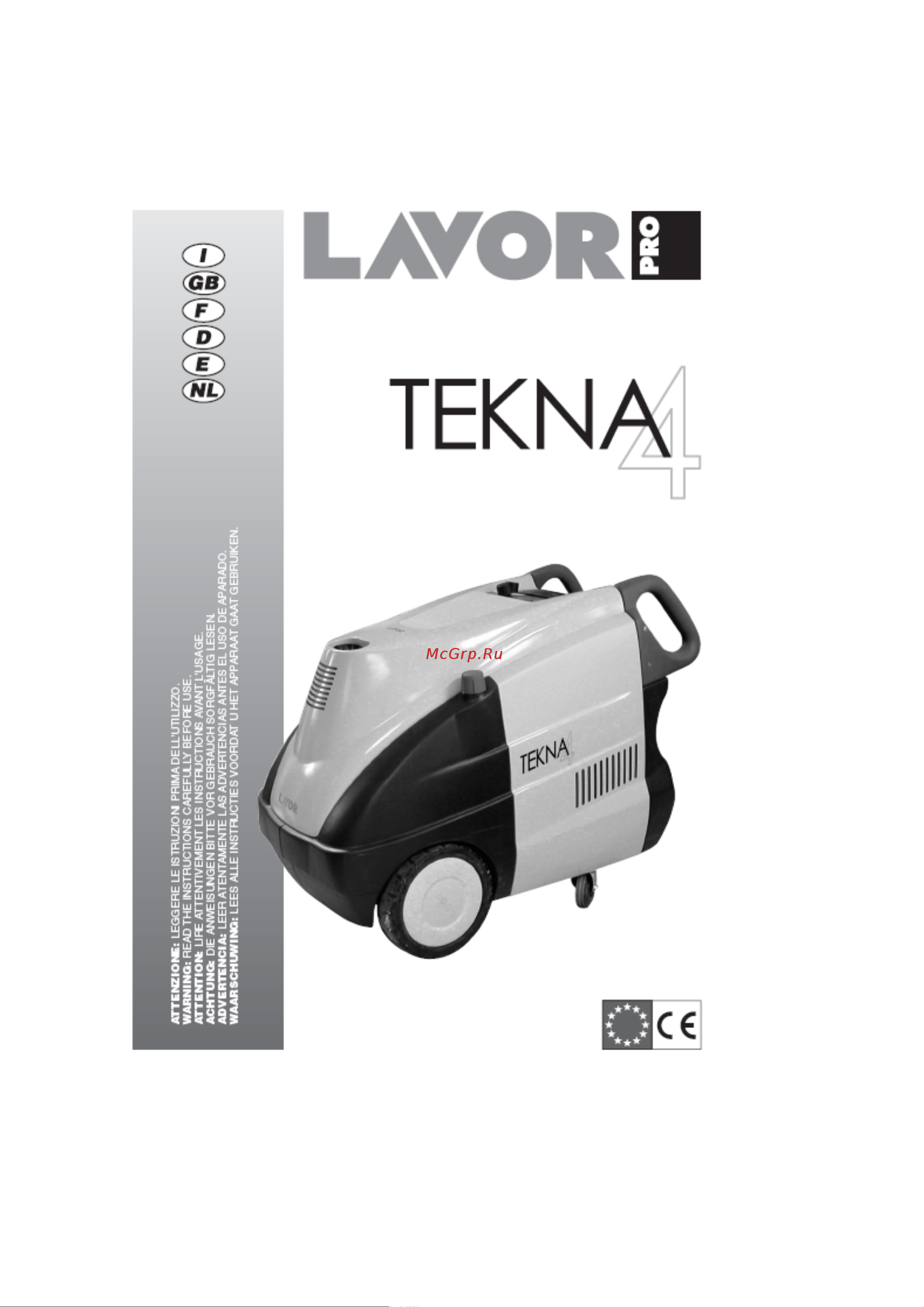 LAVOR PRO TEKNA 2021 LP RA 8.622.0921 Инструкция к Lavor PRO TEKNA 2015 LP RA 8.622.0902 онлайн