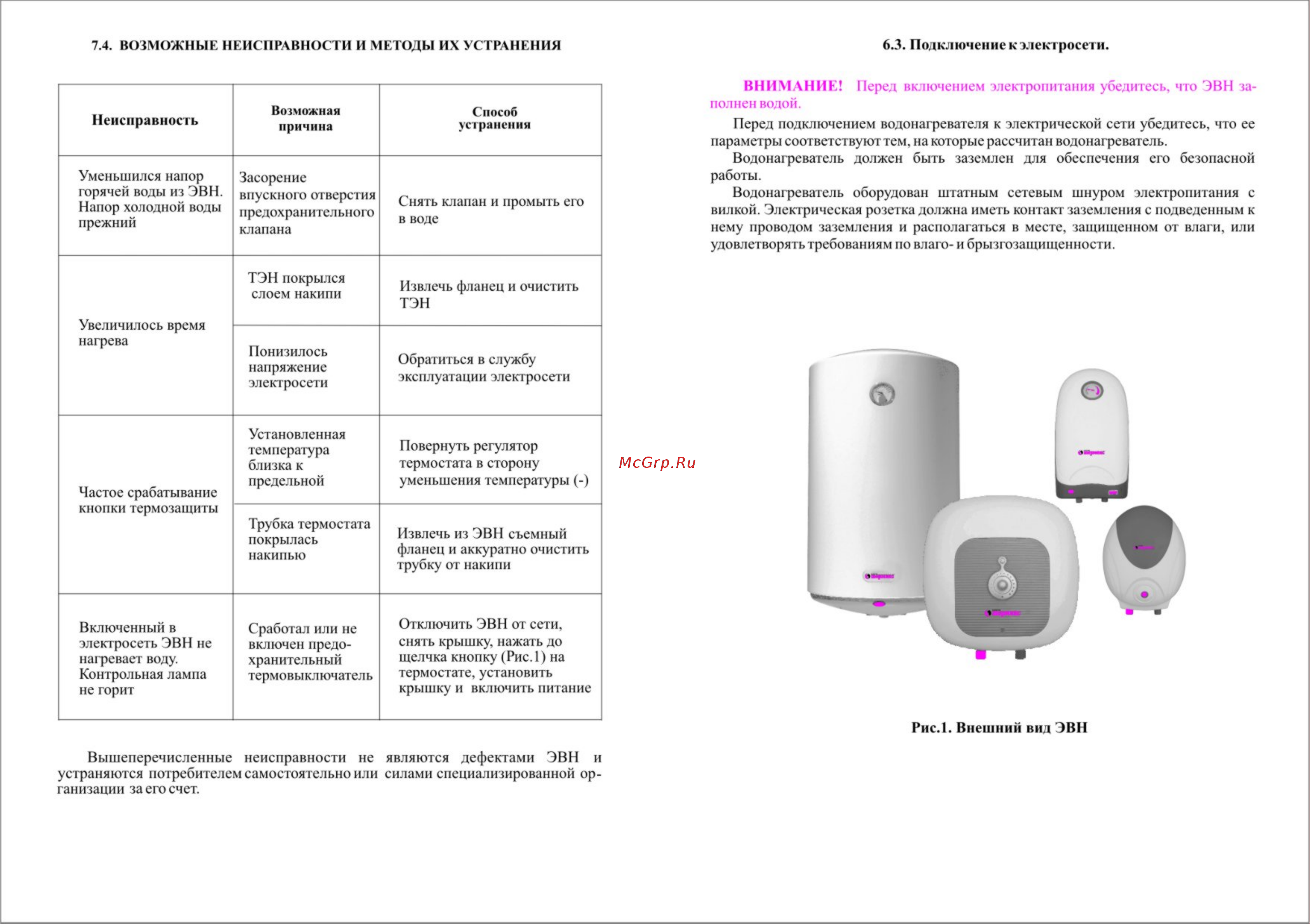 Термекс H 15-H Инструкция к Термекс H 15-H онлайн [5/6] 864374