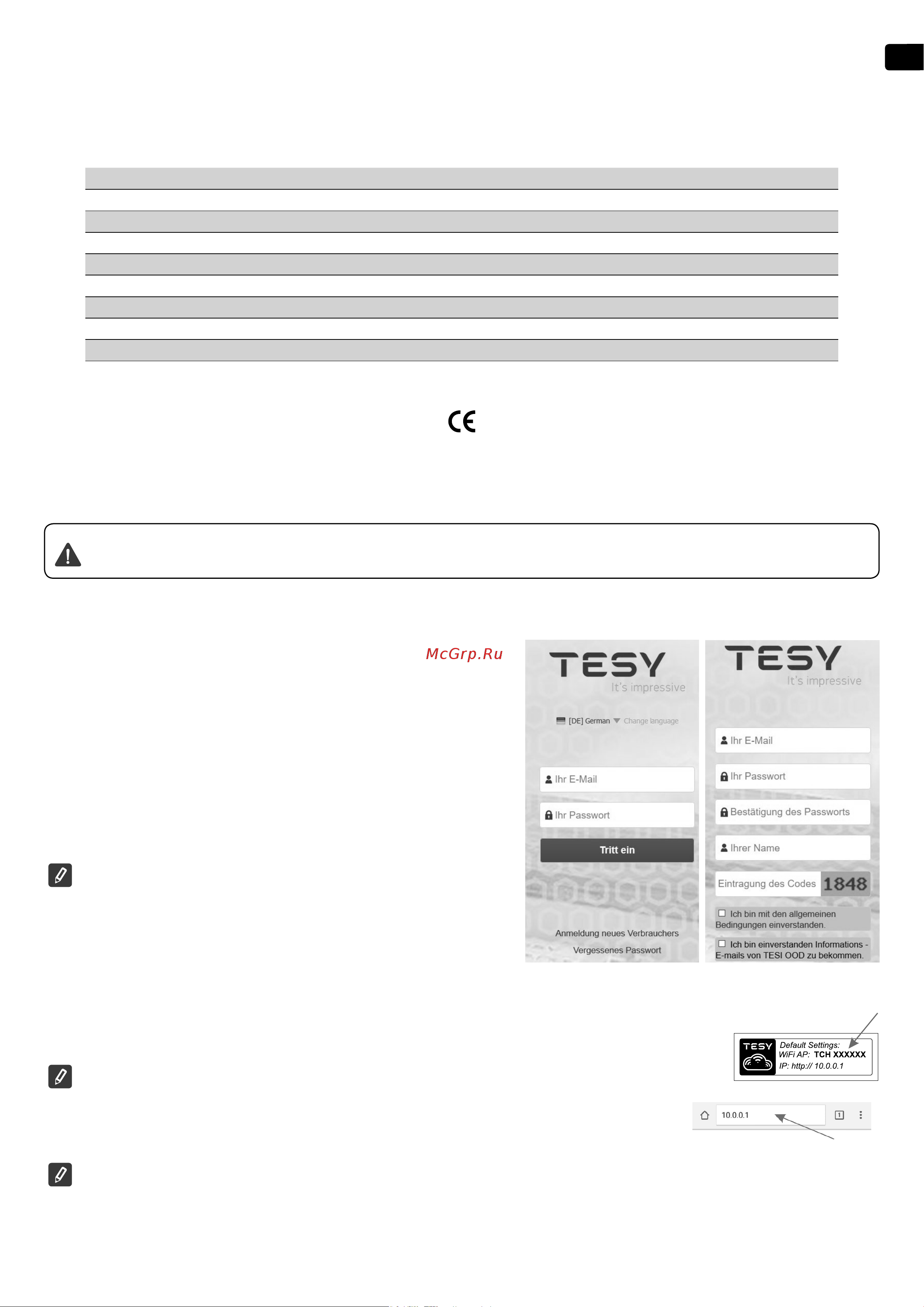 Tesy GCV 1004724D C22 ECW 305084 Подключение к Интернету онлайн [23/108] 864383