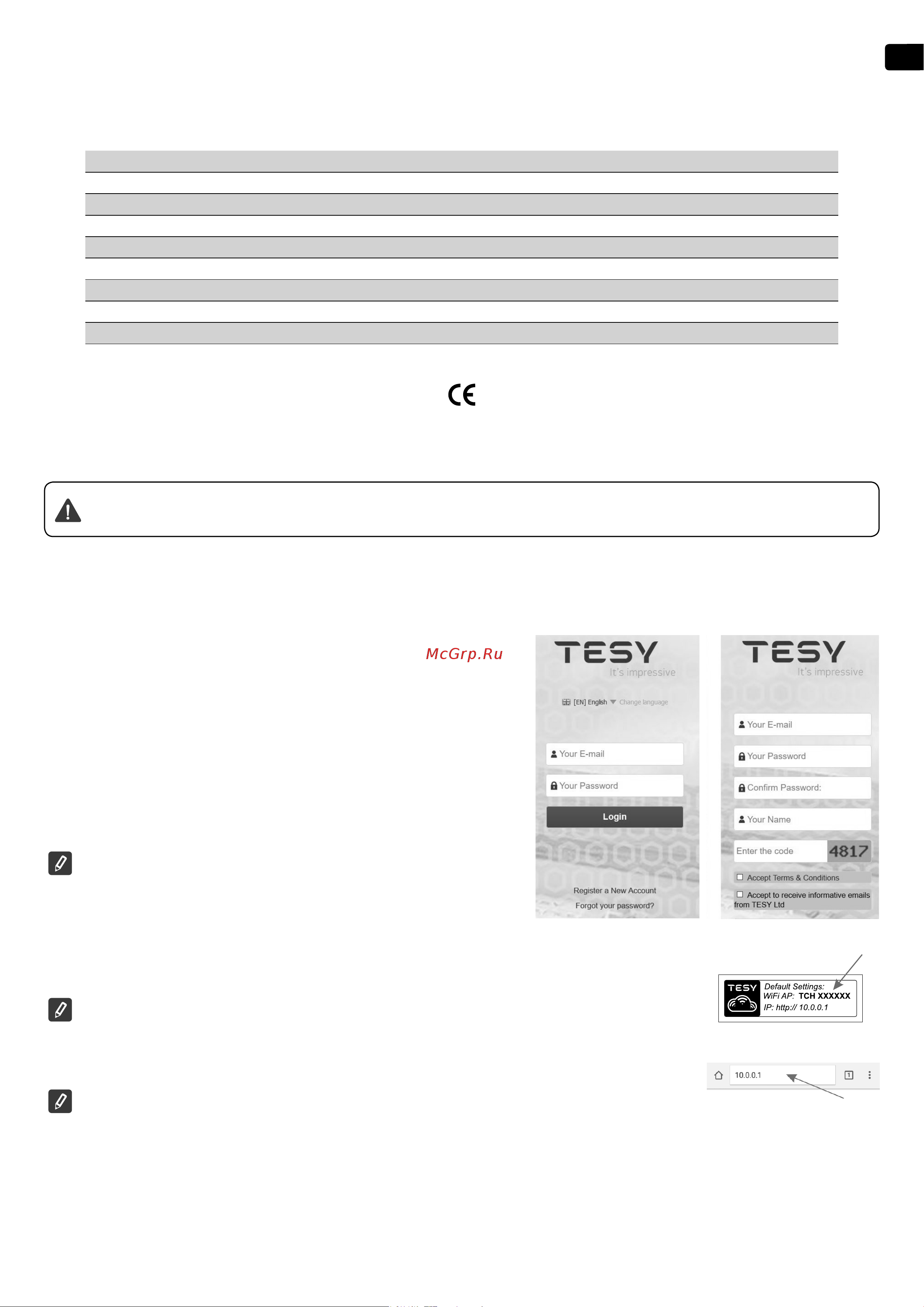 Tesy GCV 1004724D C22 ECW 305084 Подключение к Интернету онлайн [7/108] 864383