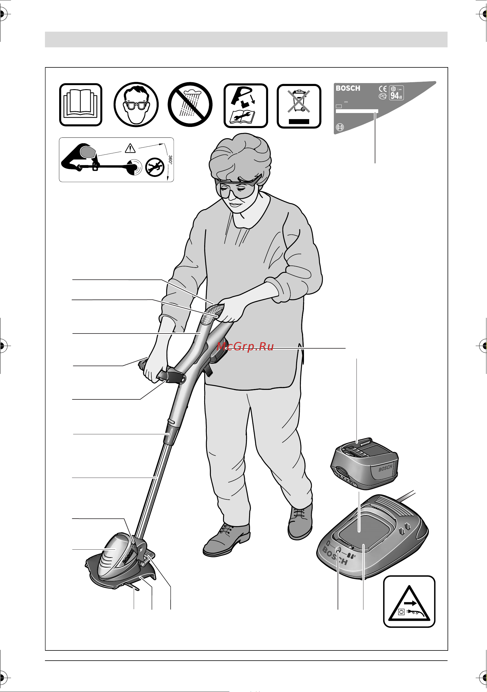 Bosch ART 26 Li 0.600.878.L00 Инструкция к Bosch ART 26 Li 0600878L00 онлайн [4/279] 864575