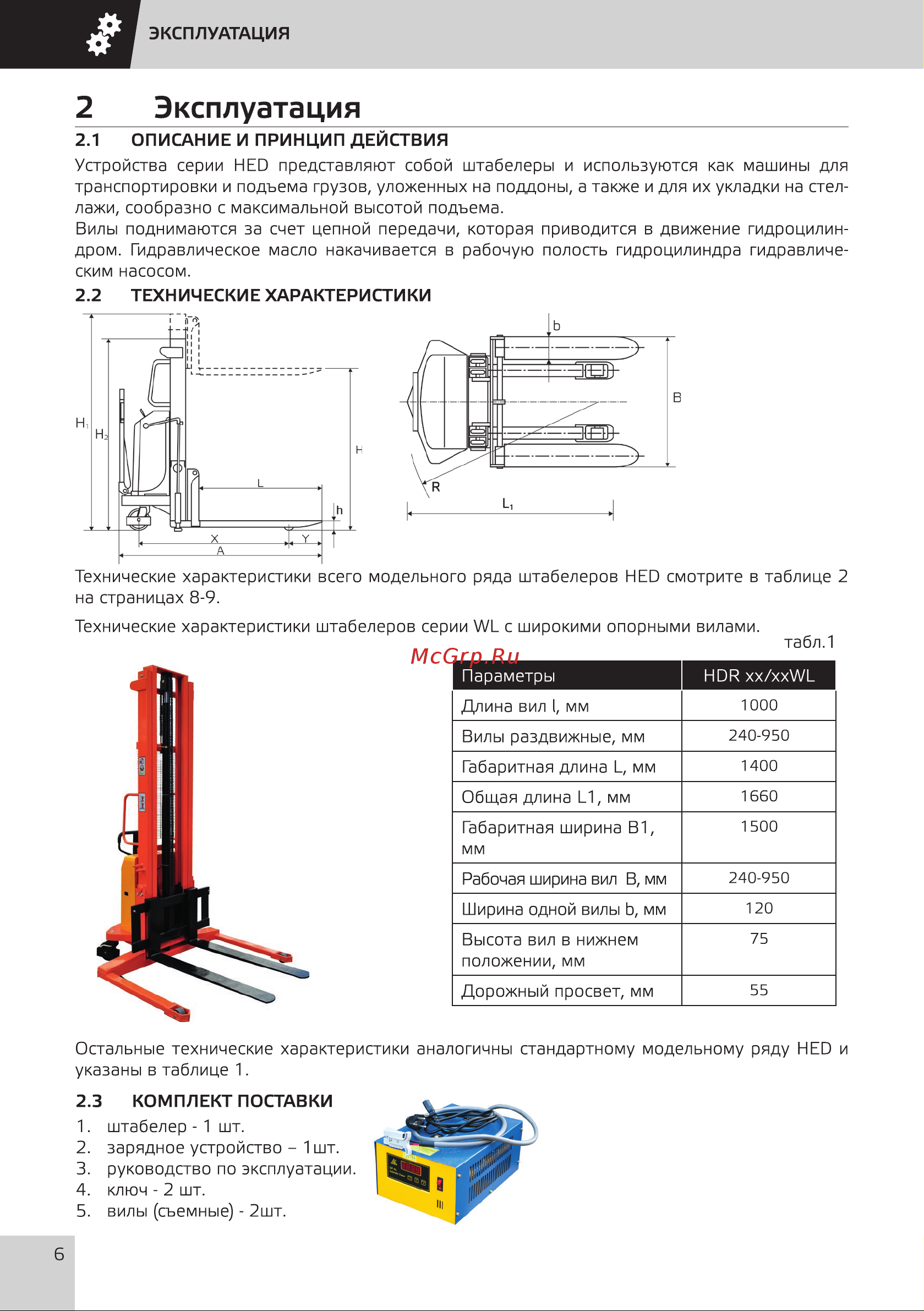 Grost HED 10/25 101472 Инструкция к штабелеру Grost HED 10/25 101472 онлайн [9/33] 864661