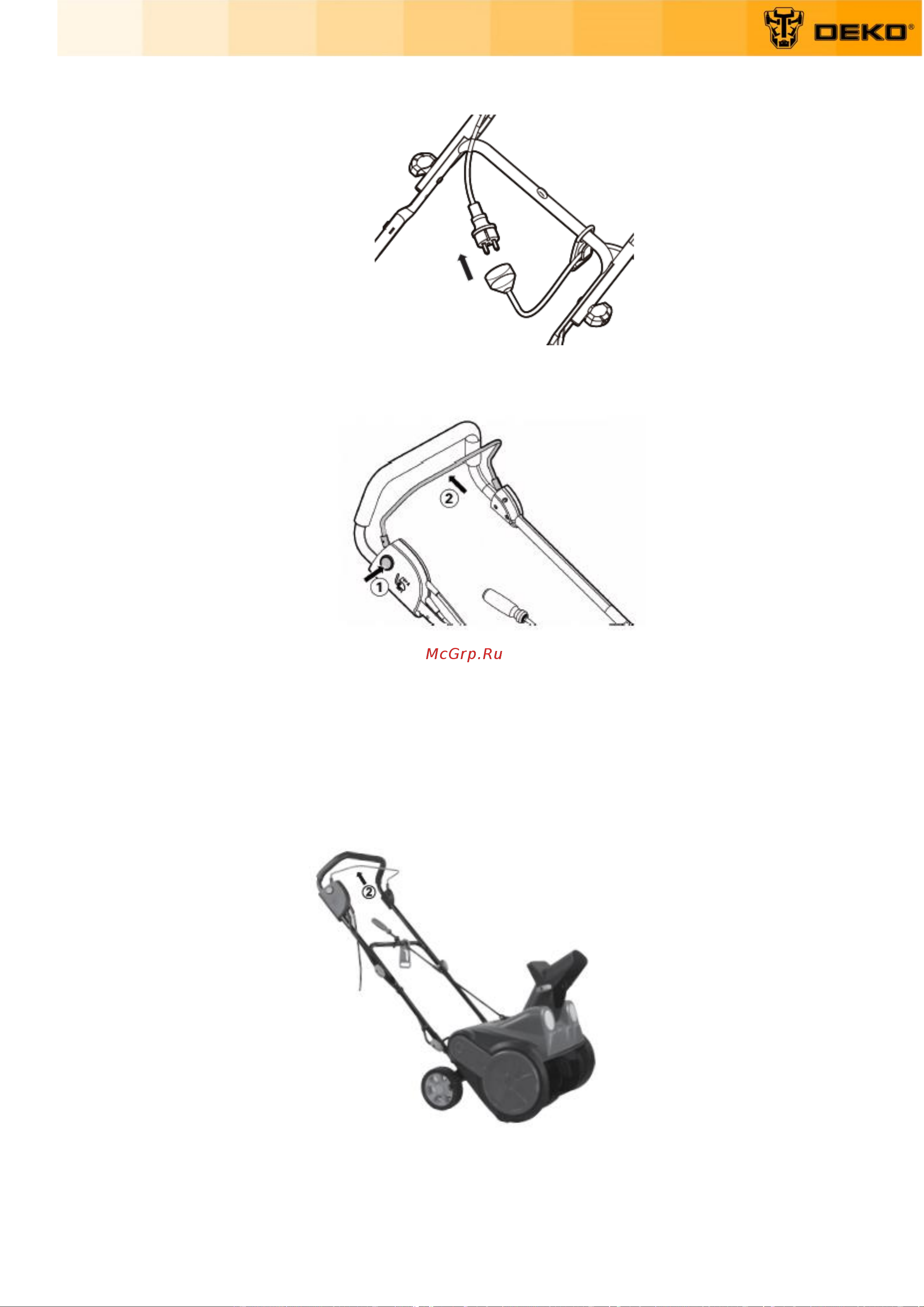 Deko ST2300, 46 см, 2300 Вт, 2 фары 063-4443 Инструкция онлайн [12/19] 864703