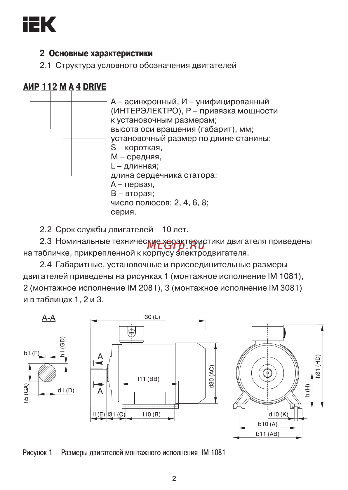 Iek АИР DRIVE DRV071-B2-001-1-3010 291008 Инструкция к IEK АИР DRIVE 3ф 100L2 DRV100-L2-005-5-3010 291071 онлайн [2/10] 865031