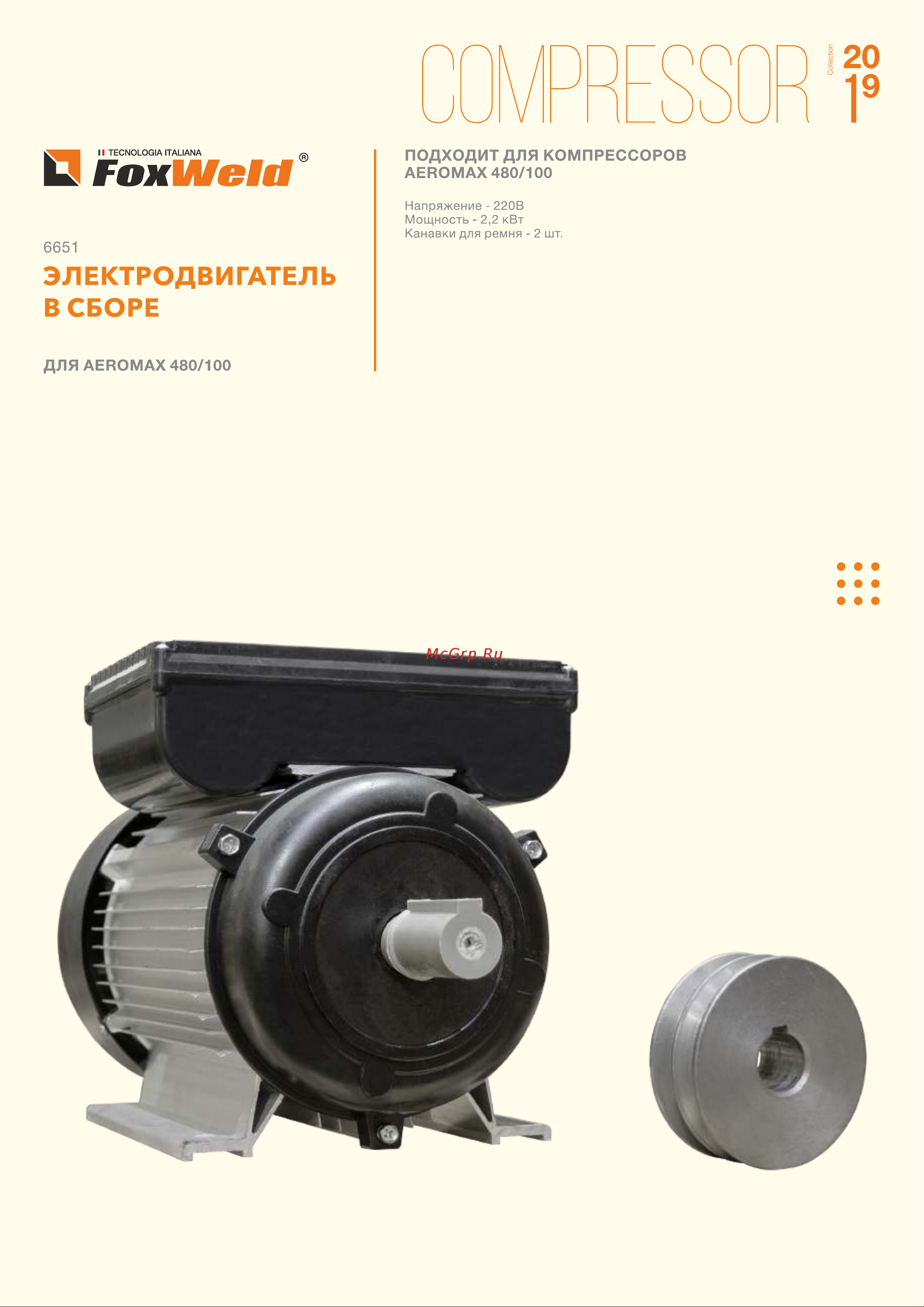 Foxweld 6651 Листовка 6651 Электродвигатель в сборе для AEROMAX 480_100 онлайн