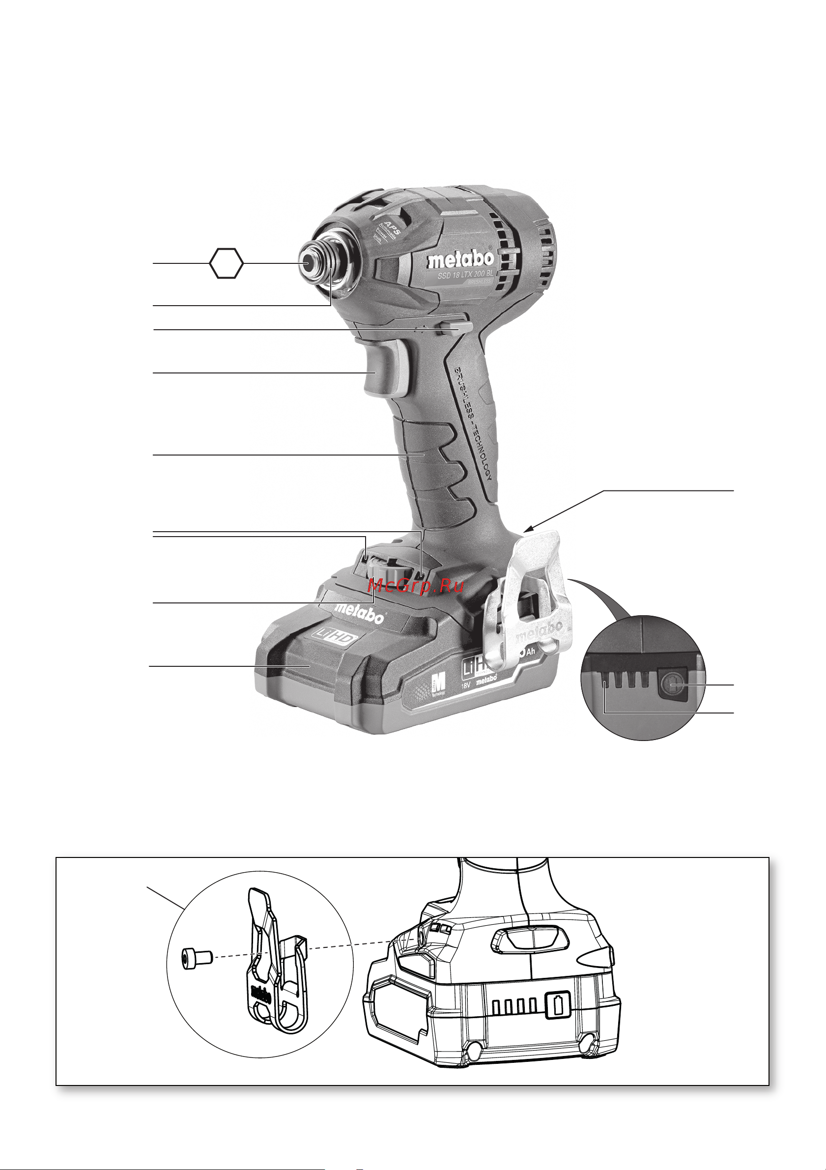 Metabo SSD 18 LTX 200 BL Cordless Impact Driver 602396890 Инструкция к товару онлайн [2/60] 865201